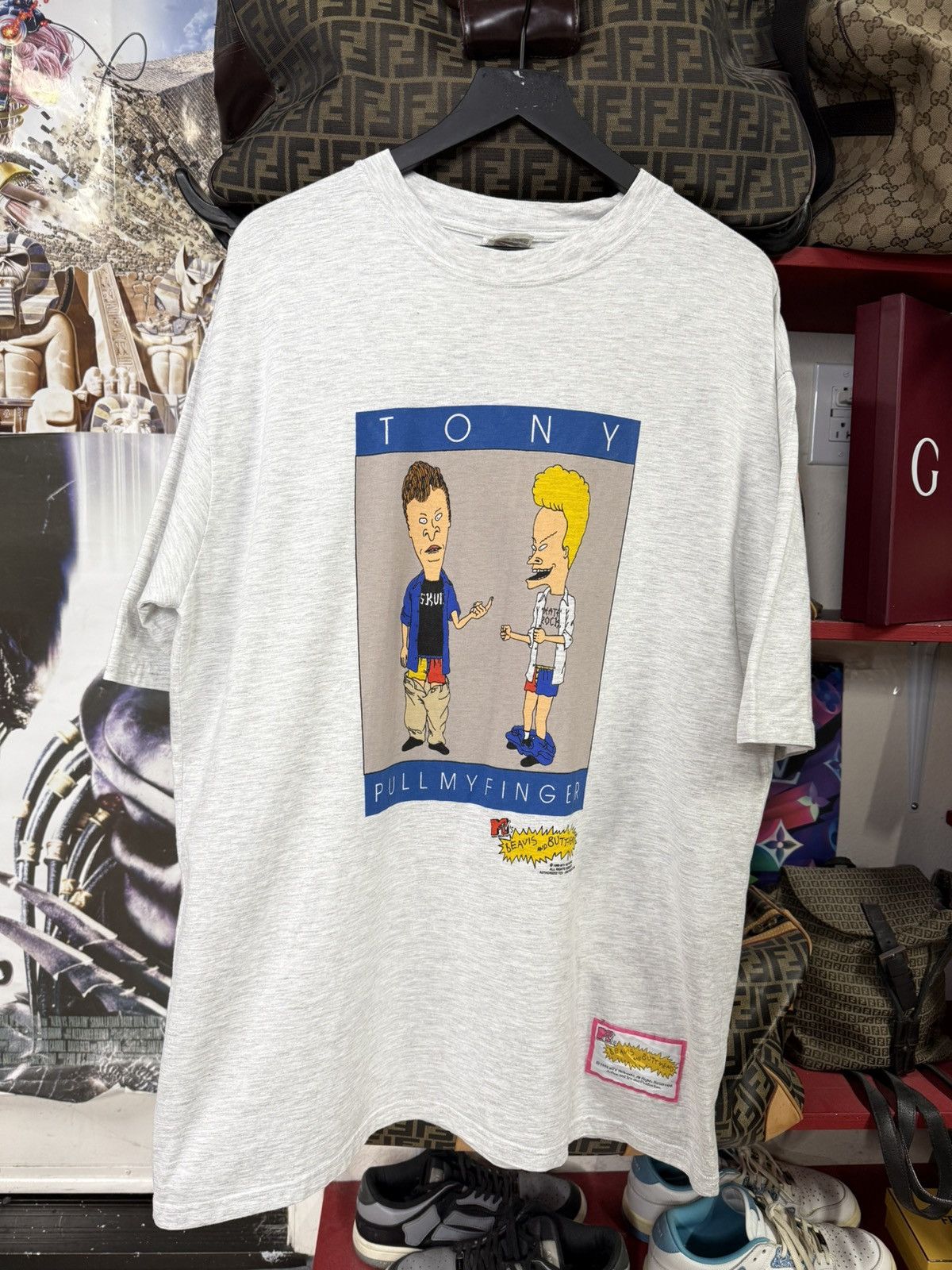 Vintage 90’s Beavis & Butthead T-Shirt Vtg Mtv Tee Size XL