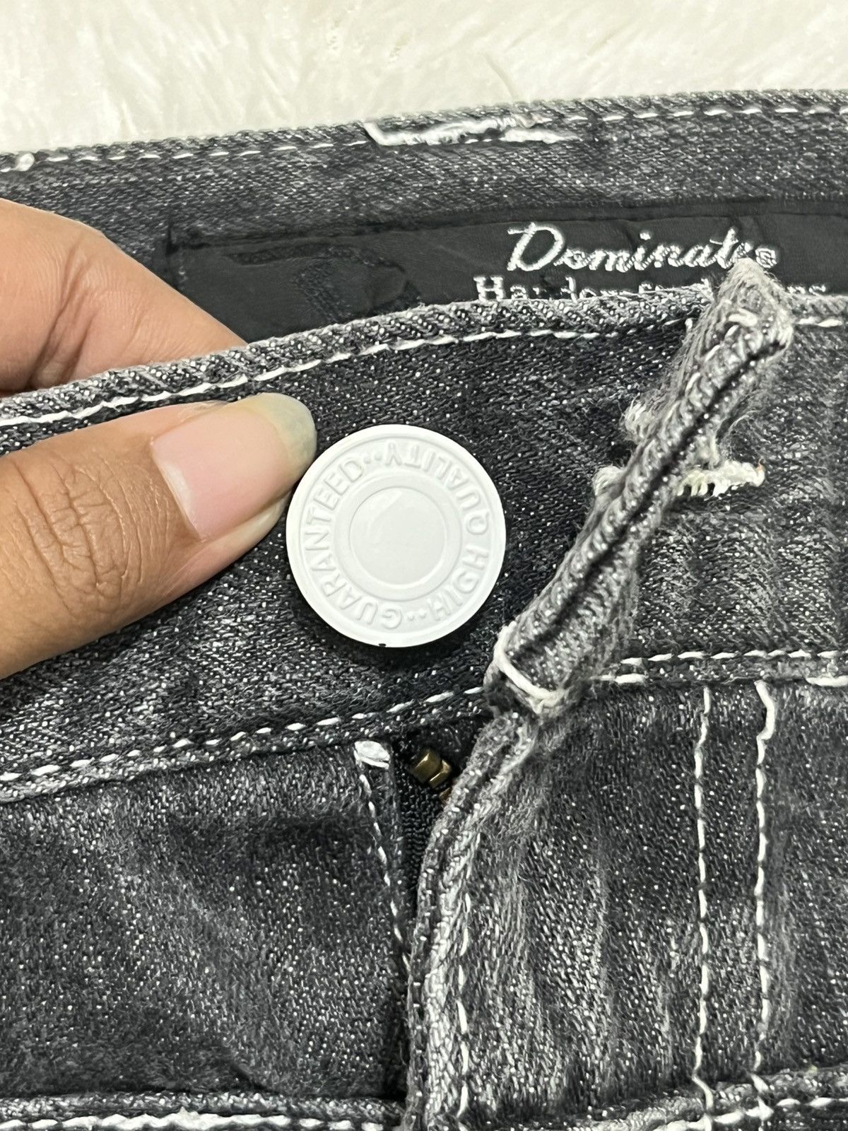Other Dominate Patchwork Zip Detail Washed Denim Pants Size US 31 - 12 Thumbnail