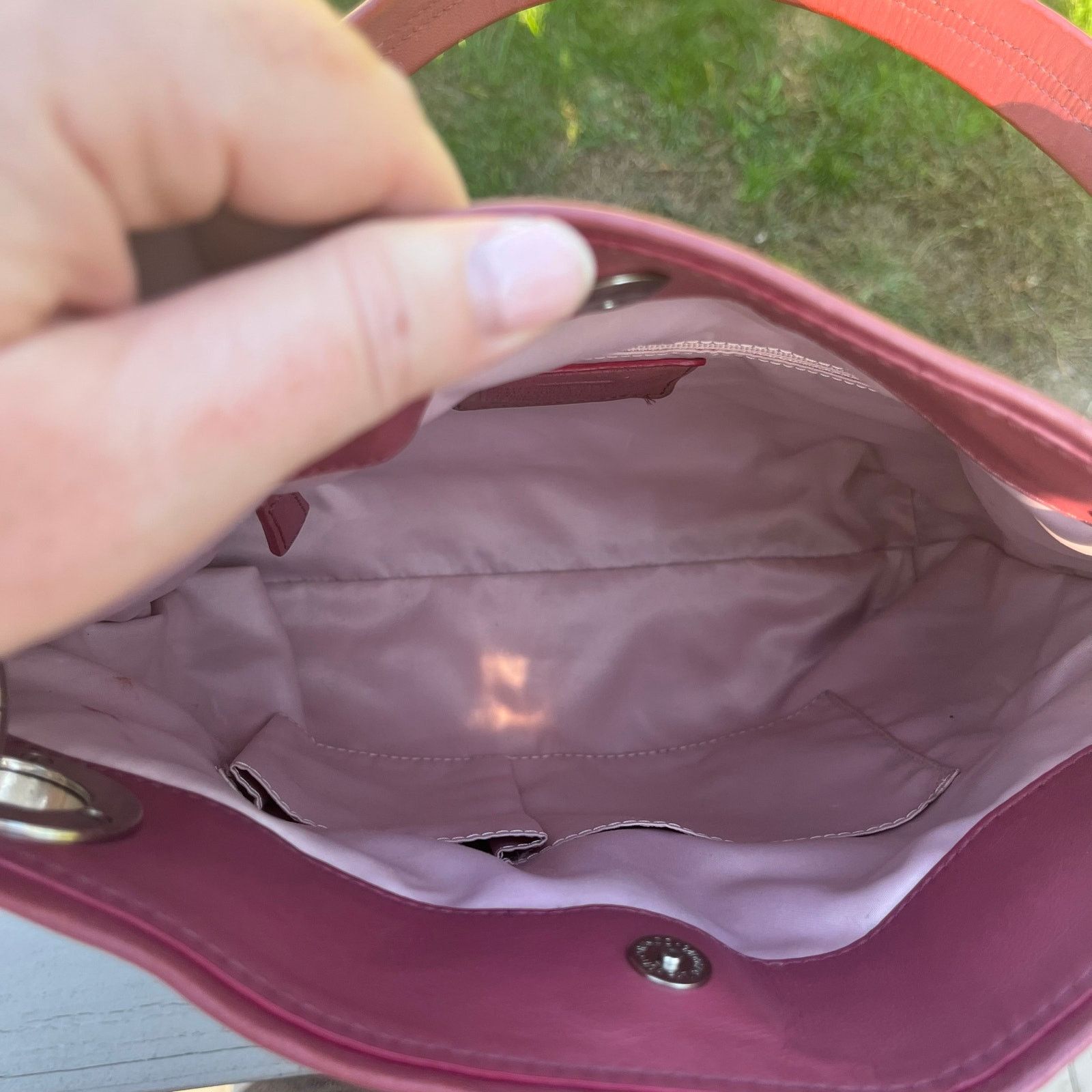 Coach COACH Ashley Leather 2 Way Bag, Mauve Size ONE SIZE - 7 Thumbnail