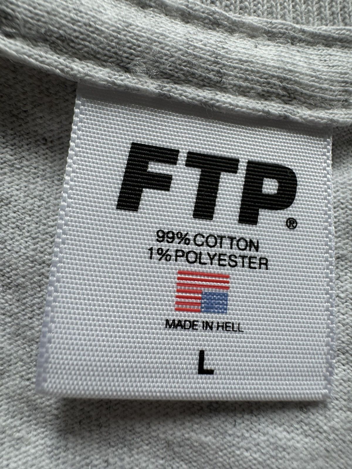 Fuck The Population FTP Pupil Tee Ash Grey Size US L / EU 52-54 / 3 - 6 Thumbnail