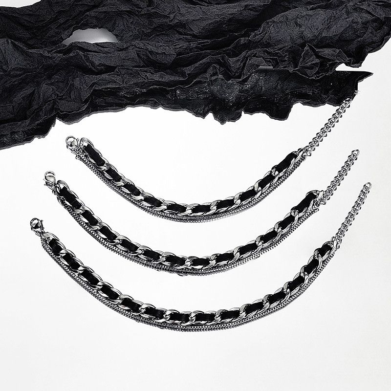 Jewelry Hip-hop Bracelet Y2K Punk Chain Gotch Bracelets Chains Size ONE SIZE - 4 Thumbnail