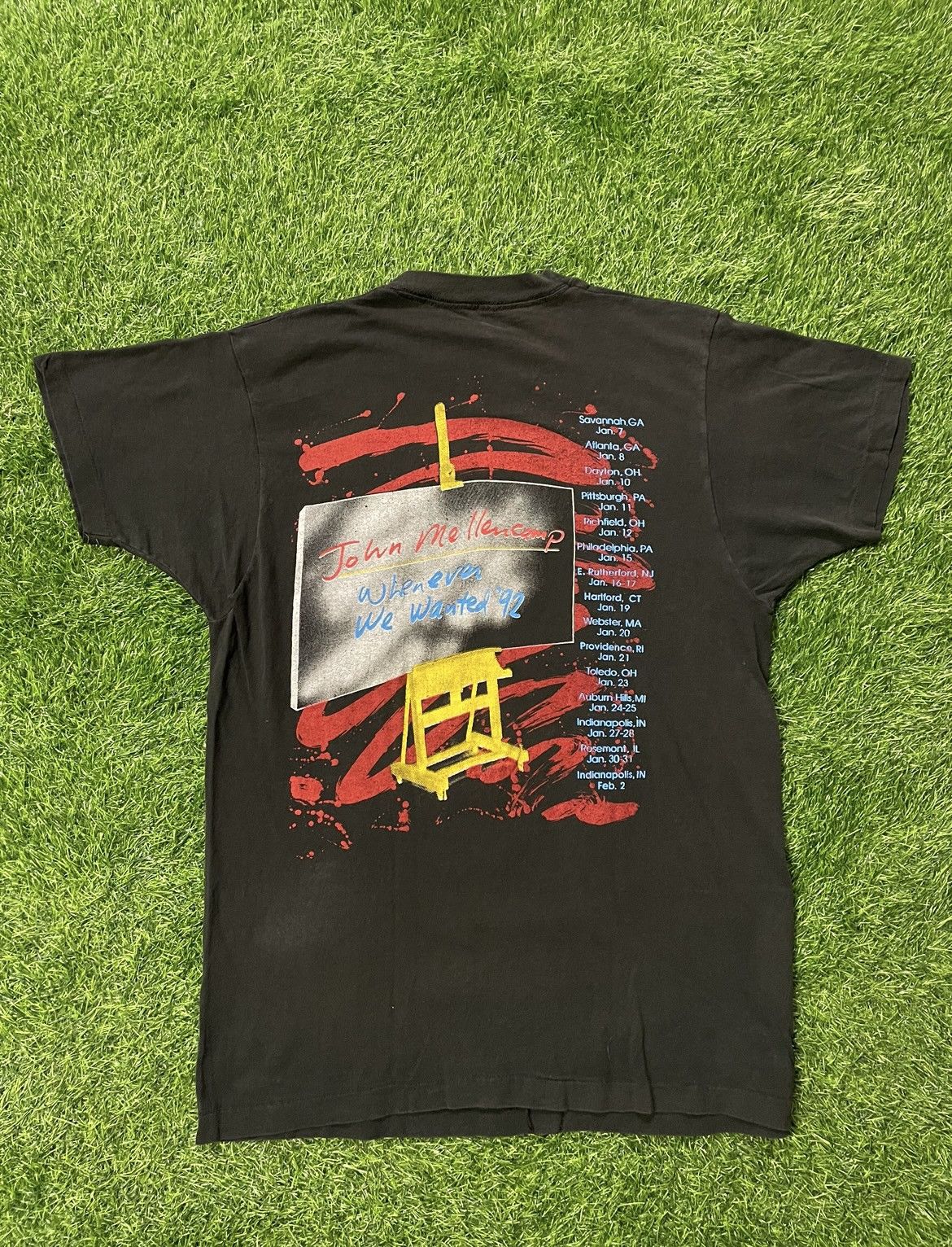 Vintage Vintage John Mellencamp 1992 Whenever We Wanted Tee Size XL Size US XL / EU 56 / 4 - 2 Thumbnail