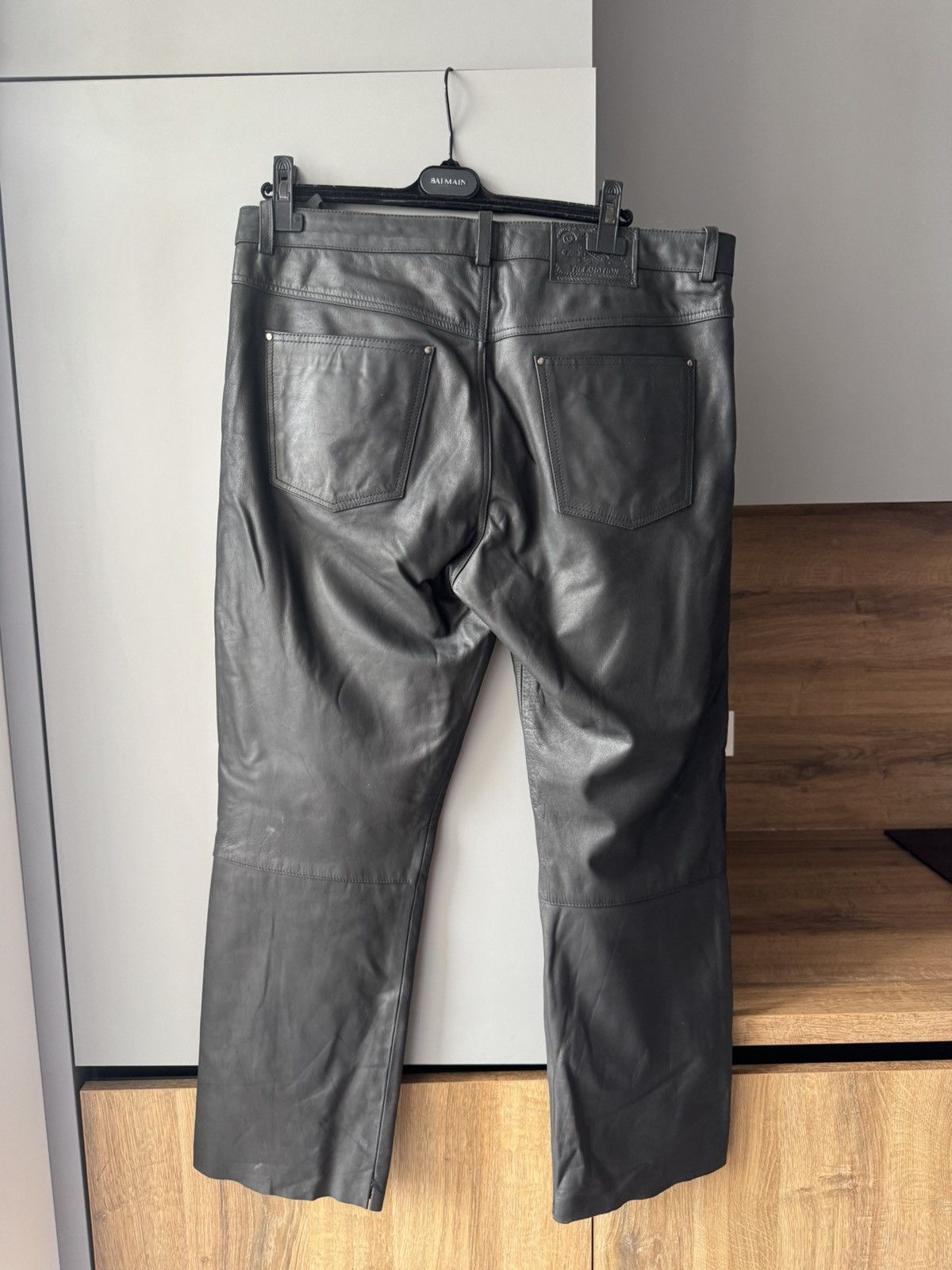 Vintage Vintage Avant-Garde Moto Leather Pants Grunge ERD Punk Size US 36 / EU 52 - 4 Thumbnail