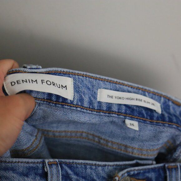 Aritzia Aritzia Denim Forum The Yoko High Rise Slim Jeans Bleu Size 25" / US 0 / IT 36 - 8 Thumbnail