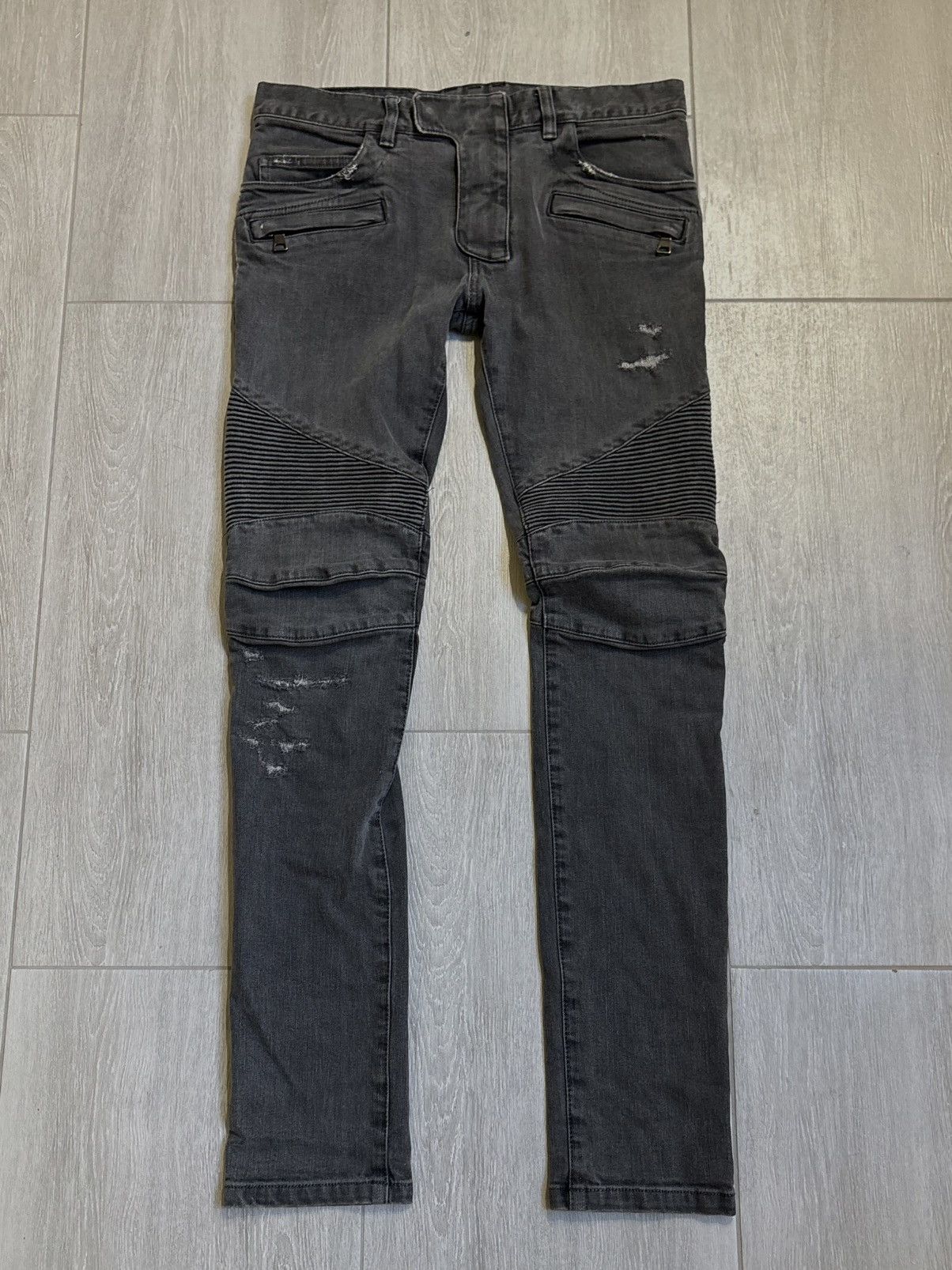 Balmain Balmain S5HT551C710V Biker Jeans – Made in Japan Size US 29 - 1 Thumbnail