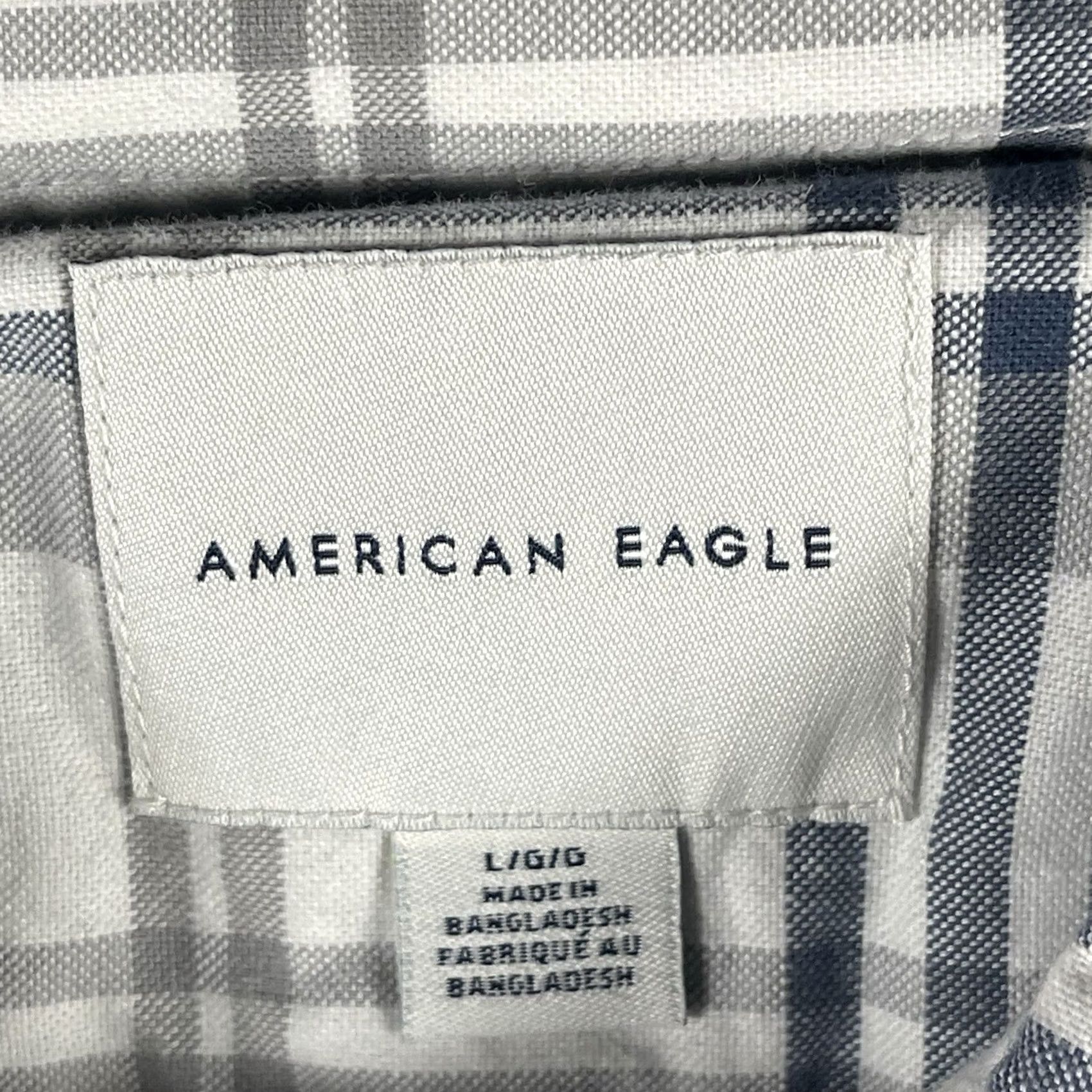 American Eagle Outfitters American Eagle Outfitters Shirt Men L Blue Plaid Long Sleeve Button-Down Vintage Fit Mens Size US L / EU 52-54 / 3 - 4 Thumbnail