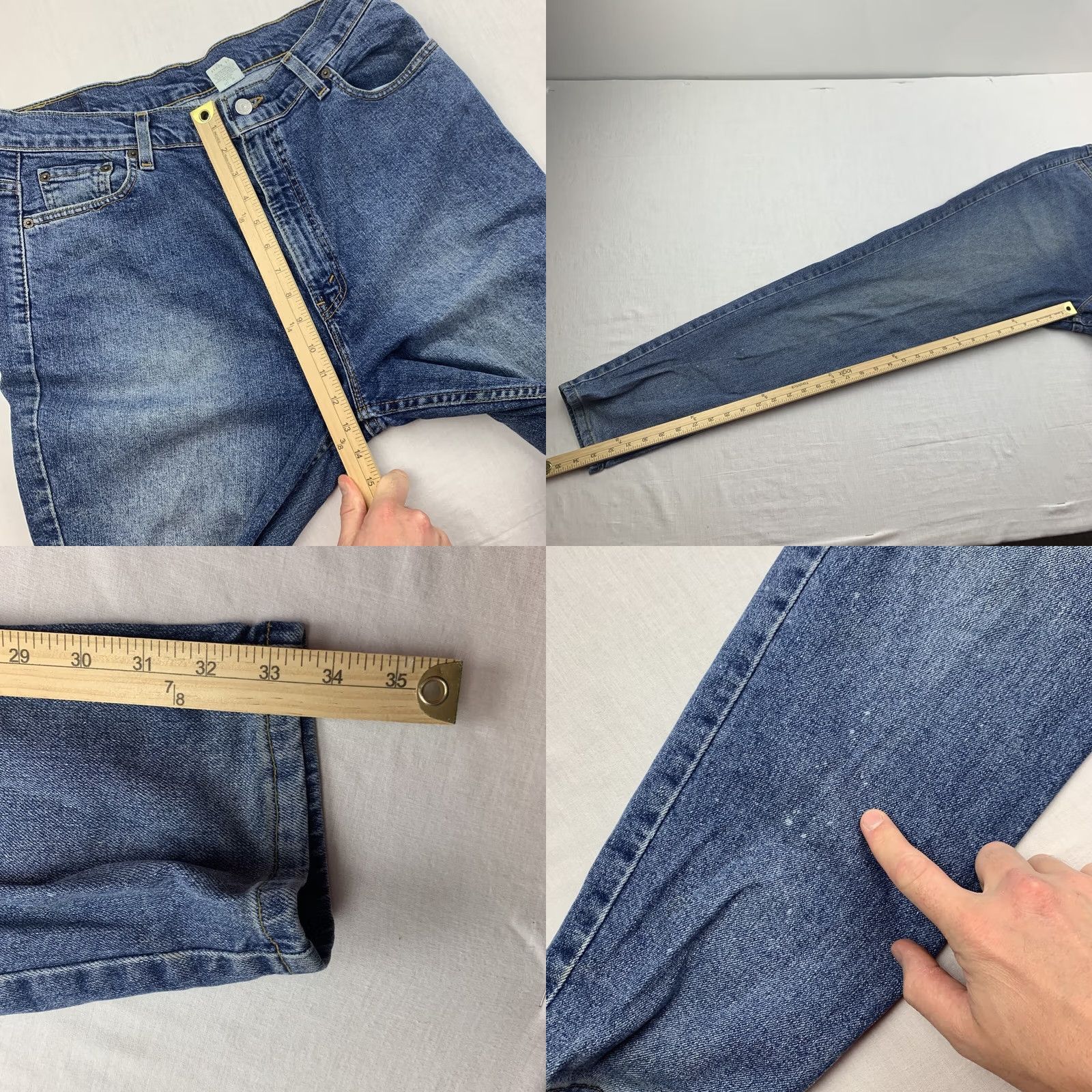 Levi's VINTAGE Levis 512 Jeans Womens 16 Blue Slim Fit Tapered Leg Y2K High Rise Size 38" / US 16 / IT 52 - 8 Thumbnail
