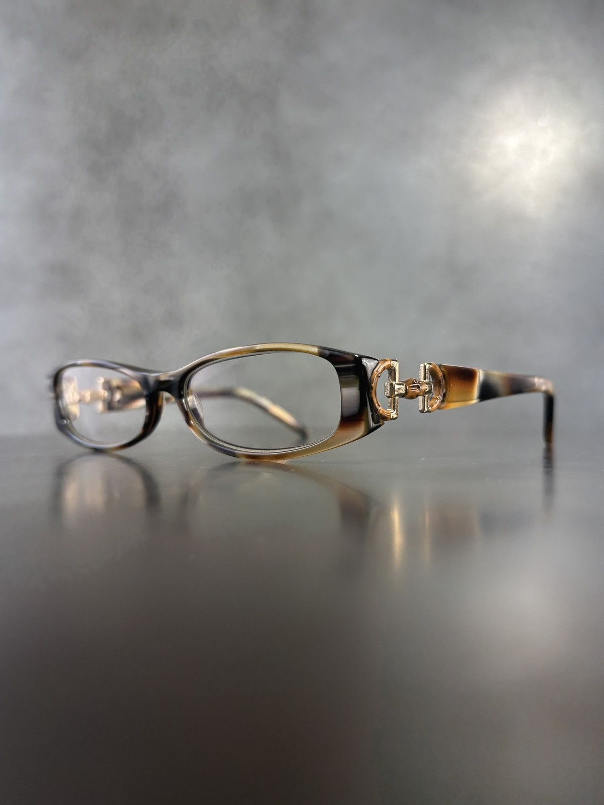 Gucci 2000s Vintage Gucci Frames Horsebit GG3009 Y2K Eyeglasses IT Size ONE SIZE - 1 Thumbnail