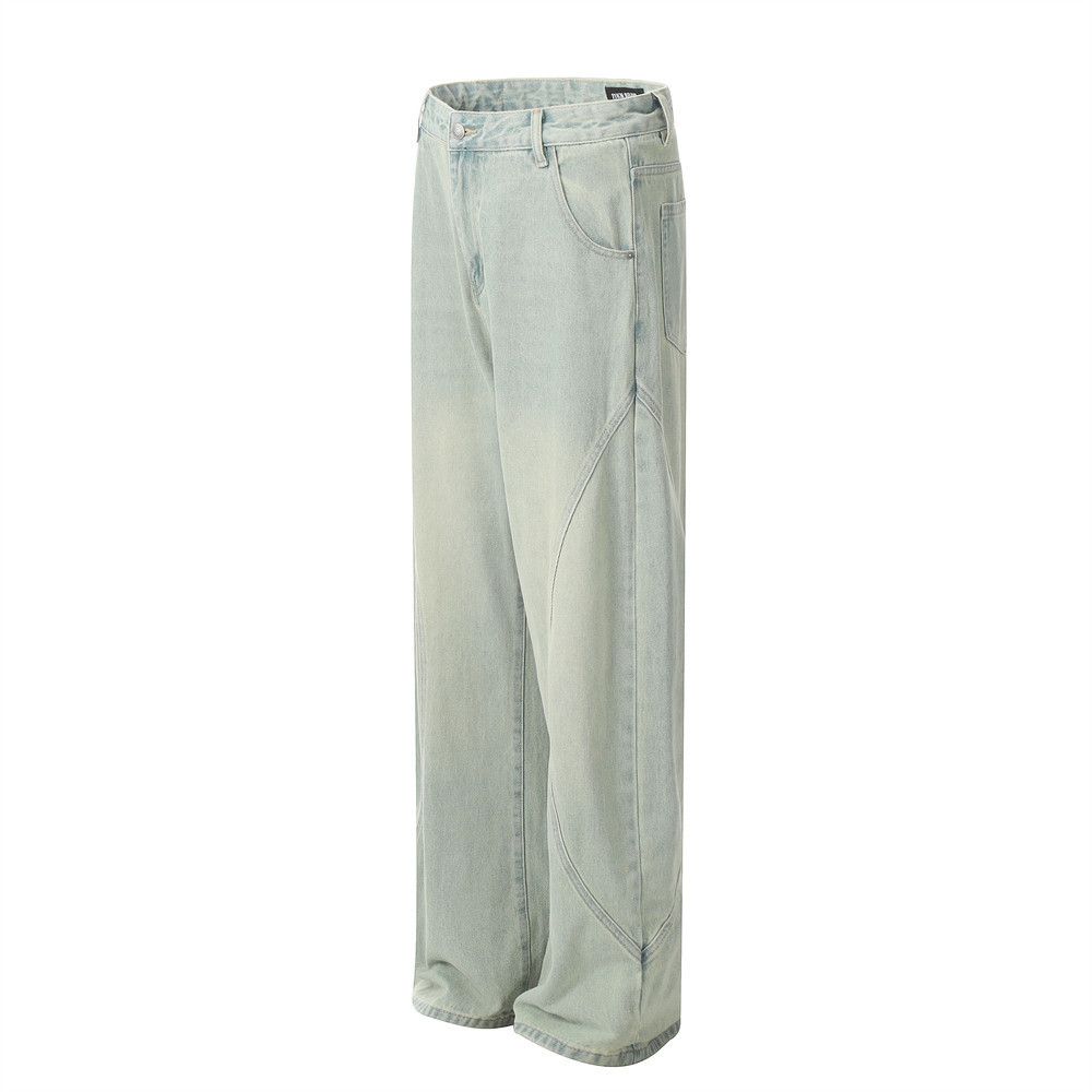 Japanese Brand × Jean Vintage distressed split stitching light washed jeans Size US 32 / EU 48 - 2 Thumbnail