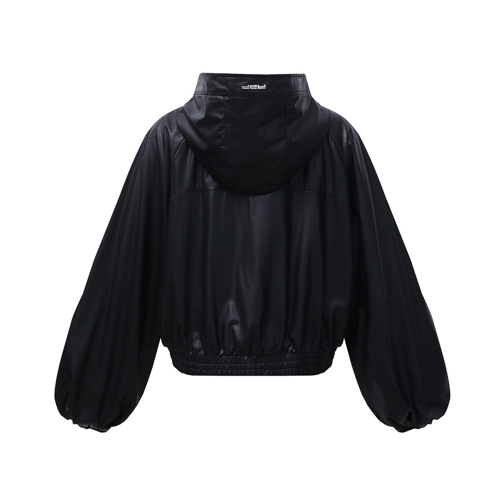 Japanese Brand Black Oversized Hooded Faux Leather Jacket Size US M / EU 48-50 / 2 - 2 Thumbnail