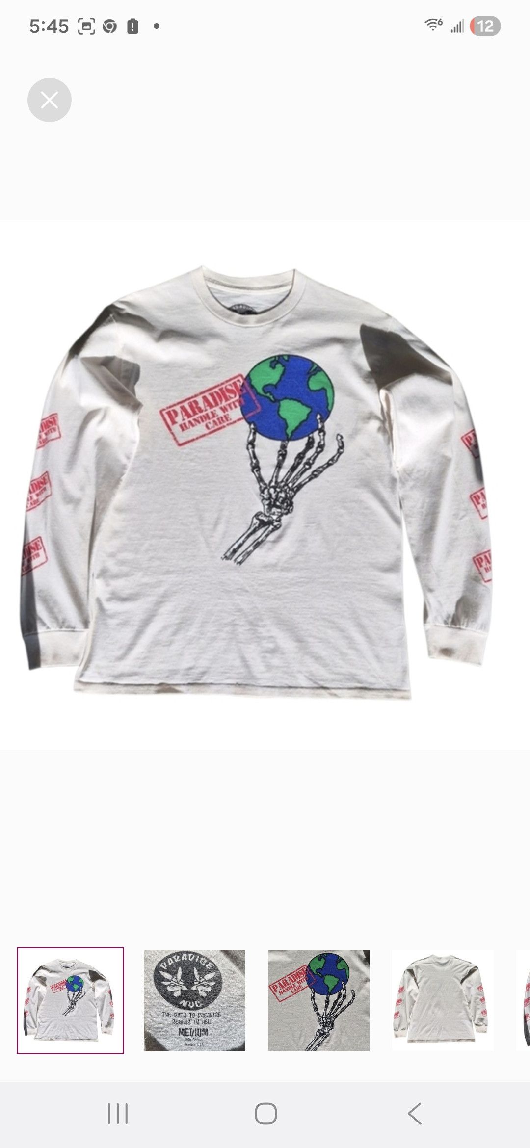 Paradise PARADISE NYC Graphic Long Sleeve Tee Shirt Retails for $115 Size US M / EU 48-50 / 2 - 1 Thumbnail