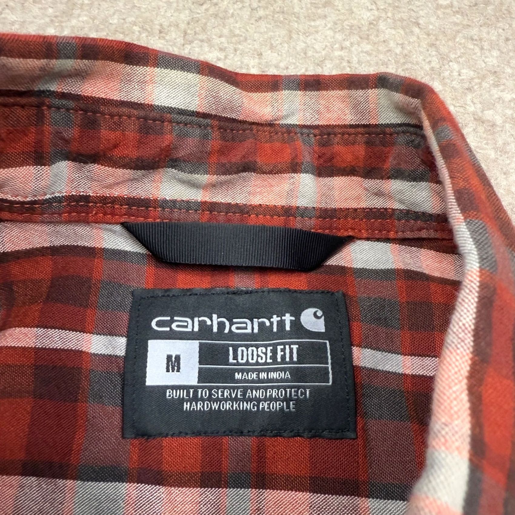 Carhartt VINTAGE Carhartt Button-Up Shirt Men M Red Plaid Workwear Collared Short Sleeve Size US M / EU 48-50 / 2 - 2 Thumbnail