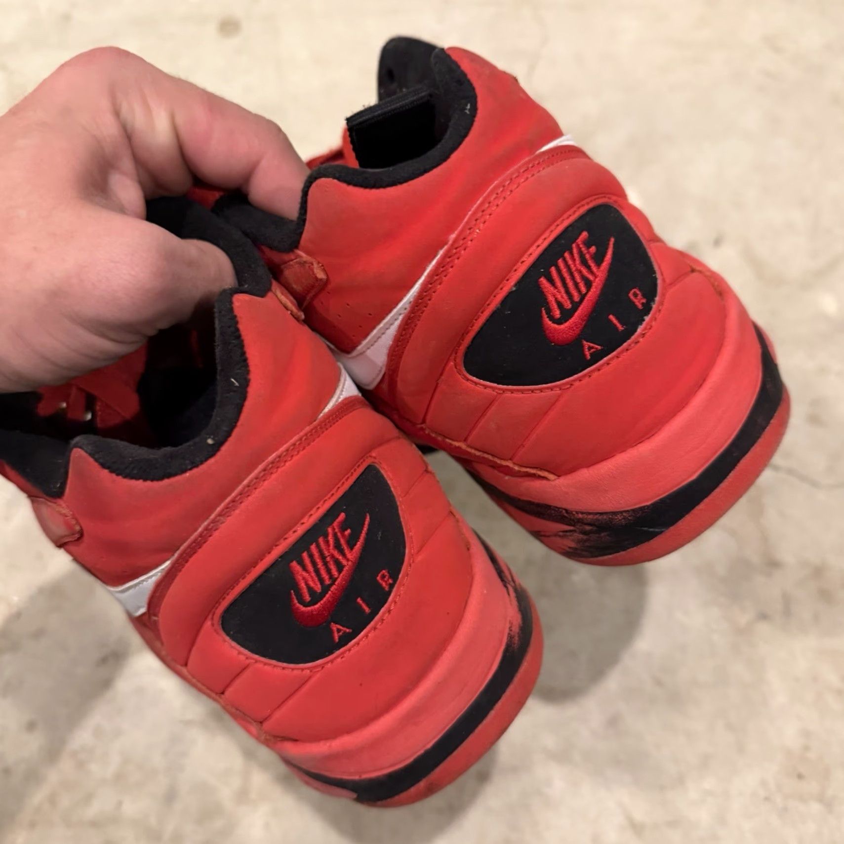 Nike VINTAGE Nike Air Maestro 2 II QS Trifecta Red Black Think 16 Size 9.5 AJ9281-600 Men Sneaker Basketball Nike Air QS 2018 Size ONE SIZE - 6 Thumbnail
