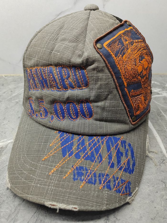 Vintage Vintage Wanted Reward Disteressed Style Cap Hat Size ONE SIZE - 1 Thumbnail