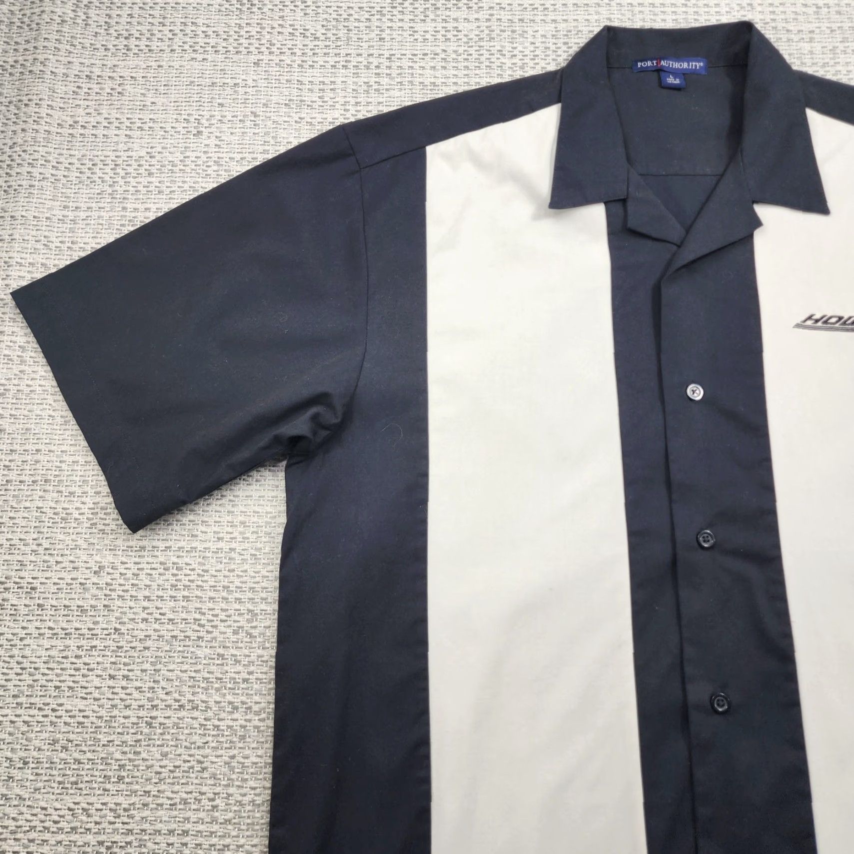 Port Authority VINTAGE Port Authority Shirt Mens Large Howard Custom Boats Bowling Camp Polo Size US L / EU 52-54 / 3 - 3 Thumbnail
