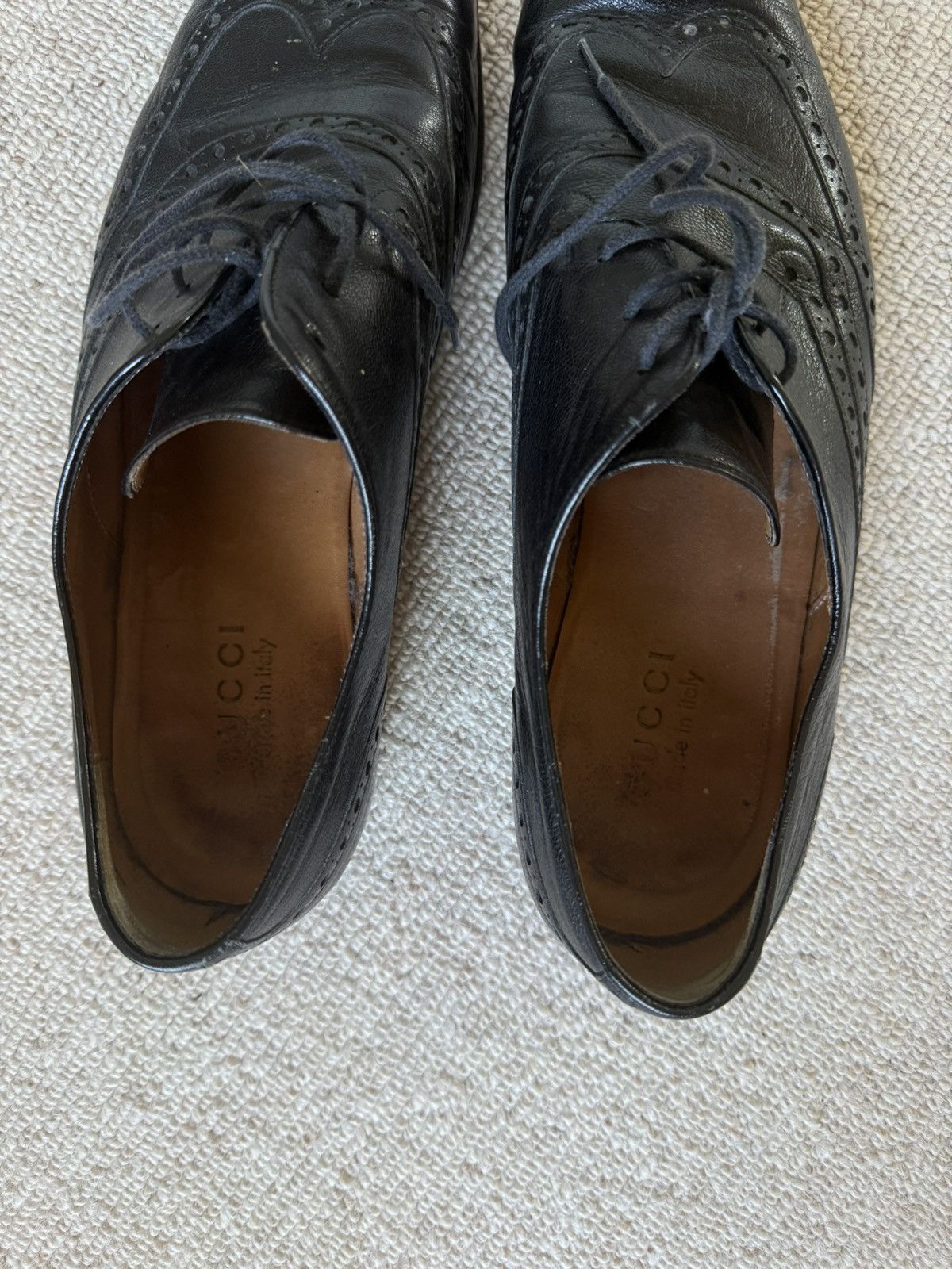 Gucci Gucci brogues shoes black leather logo size 9 Size US 10 / EU 43 - 5 Thumbnail