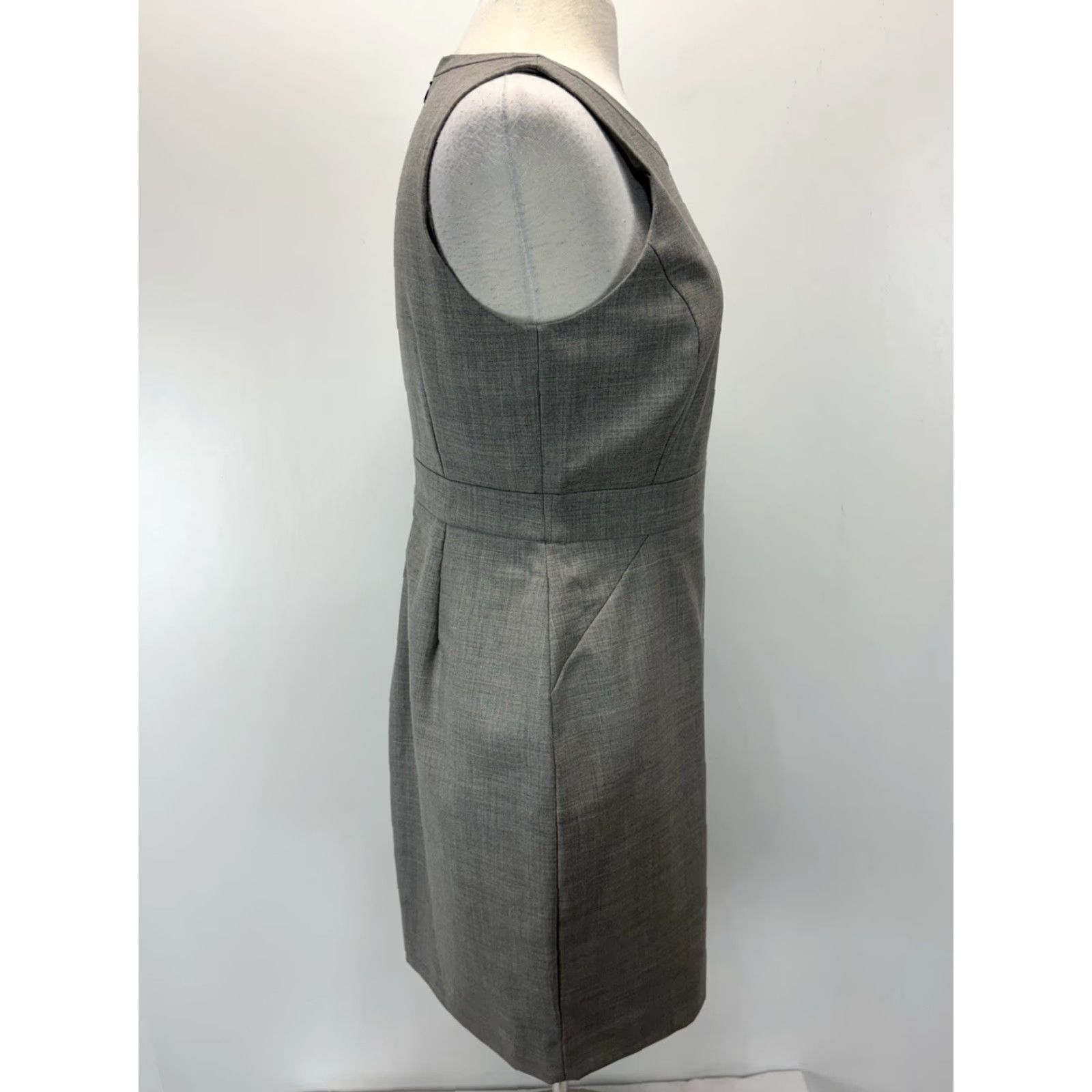 J.Crew NEW J.Crew Pencil Dress 10P Petite Gray Wool Blend Classic Womens Size L / US 10 / IT 46 - 4 Thumbnail