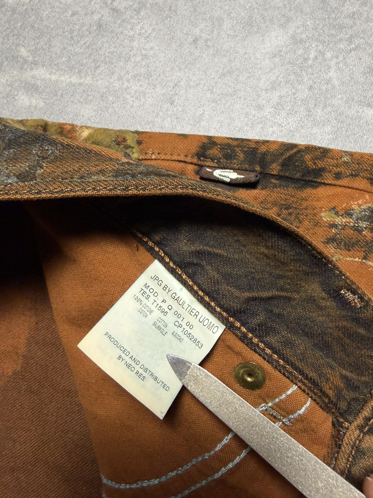 Jean Paul Gaultier 90s Jean Paul Gaultier Moss Camo Trompe L’oeil Pants 32 Size US 32 / EU 48 - 11 Thumbnail