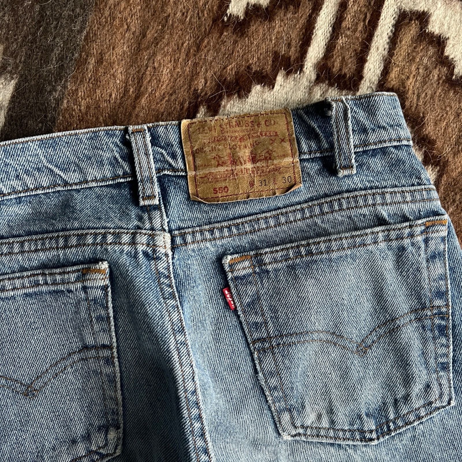 Levi's Levi's 550 Vintage USA Made Light Blue Denim Jeans 9803AC Size US 29 - 3 Thumbnail
