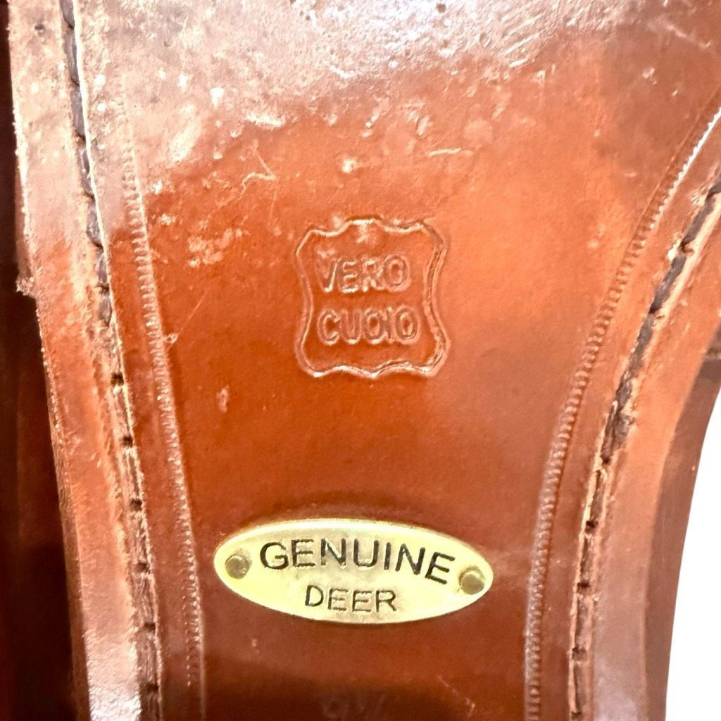 Alan Payne ALAN PAYNE Genuine Exotic Deerskin Shoes Penny Loafers Brown Vero Cuoio Leather Italy Dress Slip On Shoes Size Men’s 9.5 Size US 9.5 / EU 42-43 - 8 Thumbnail