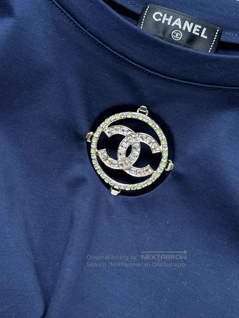 Chanel Chanel 20S Roof Series Dark Blue Double C Diamond Buckle R Size XXS / US 00 / IT 34 - 3 Thumbnail