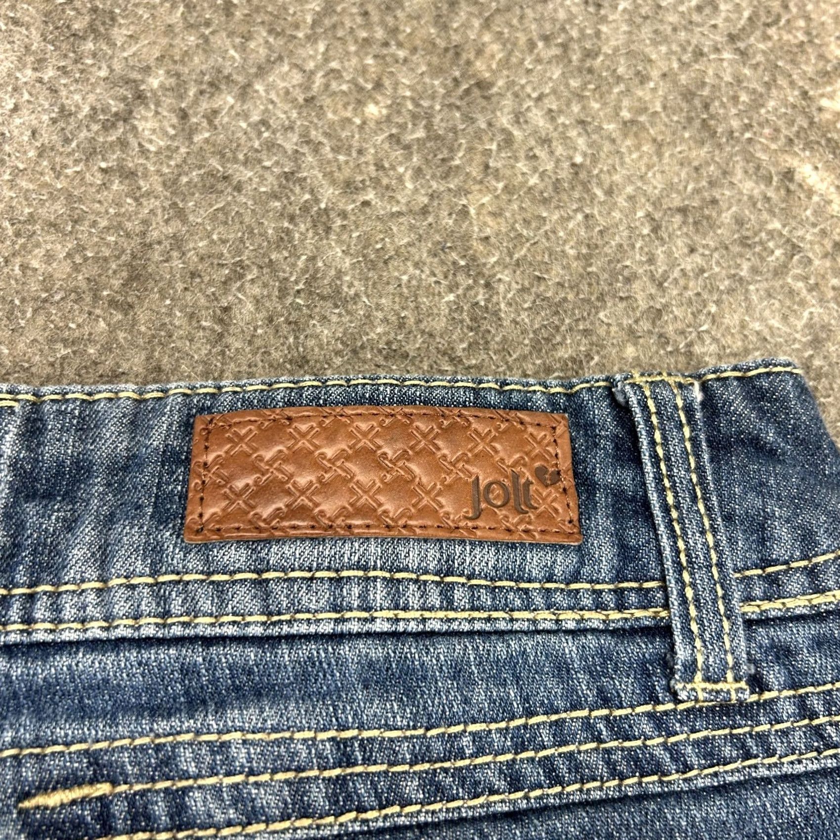 Vintage VINTAGE Jolt Shorts Juniors 3 Blue Medium Wash Cut Off Studded Mini Micro Y2K Size 26" / US 2 / IT 38 - 7 Thumbnail