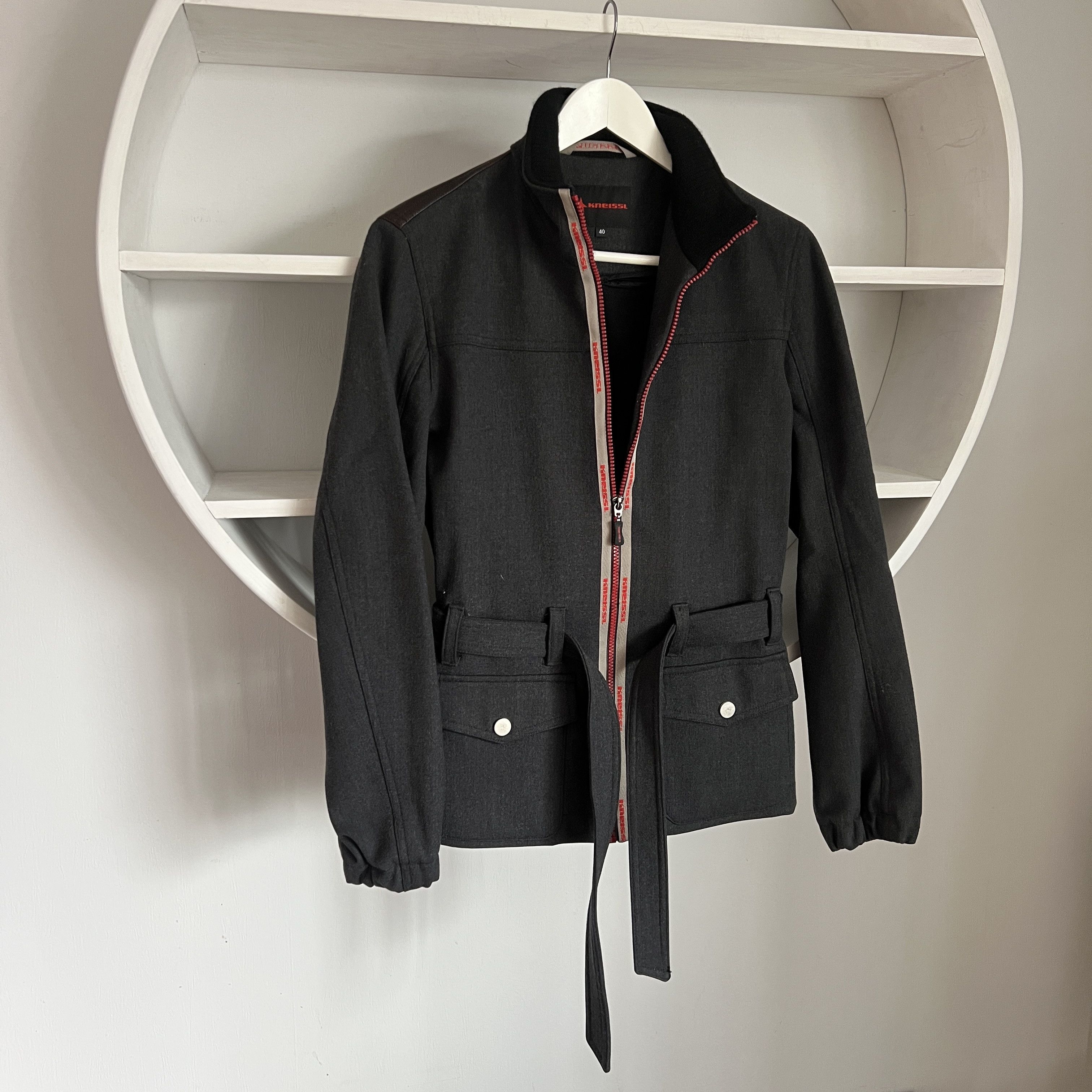 Bogner Vintage Women's KNEISSL Wool Leather Gray Jacket Size S / US 4 / IT 40 - 3 Thumbnail
