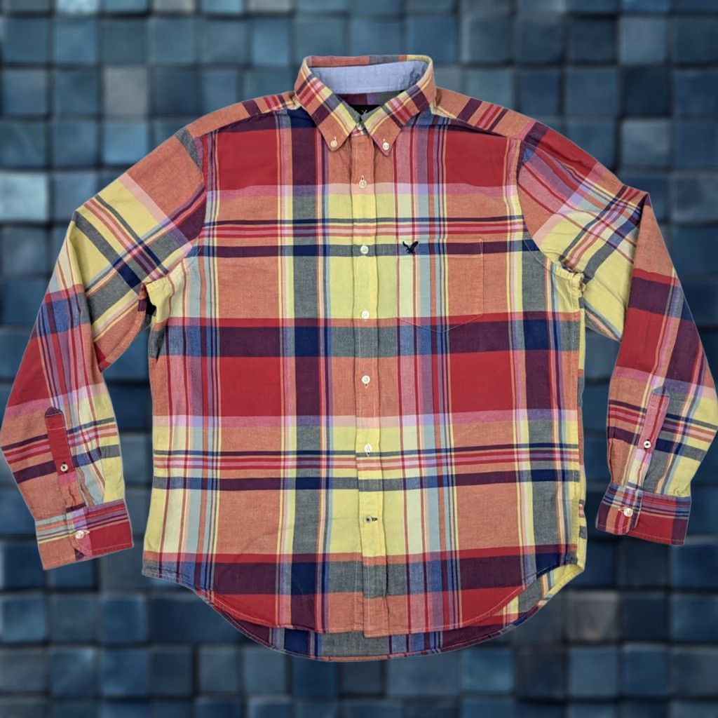 American Eagle Outfitters American Eagle Outfitters Shirt Men L Multicolor Plaid Flannel Long Sleeve Button-Up, Classic Fit, Casual Size US L / EU 52-54 / 3 - 1 Thumbnail