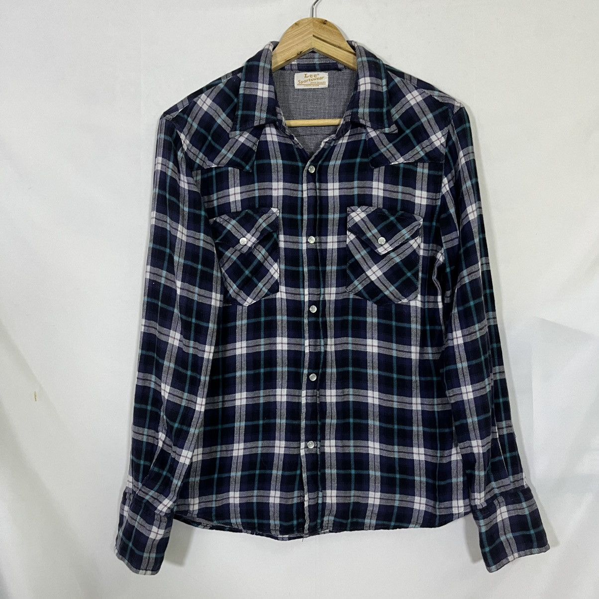 Lee VINTAGE LEE SPORTSWEAR PLAID FLANNEL WESTERN BUTTON UP SHIRT Size US M / EU 48-50 / 2 - 1 Thumbnail