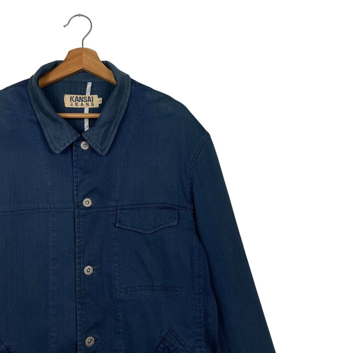 Kansai Yamamoto Kansai Yamamoto Blue Cotton Jacket Size US M / EU 48-50 / 2 - 5 Thumbnail