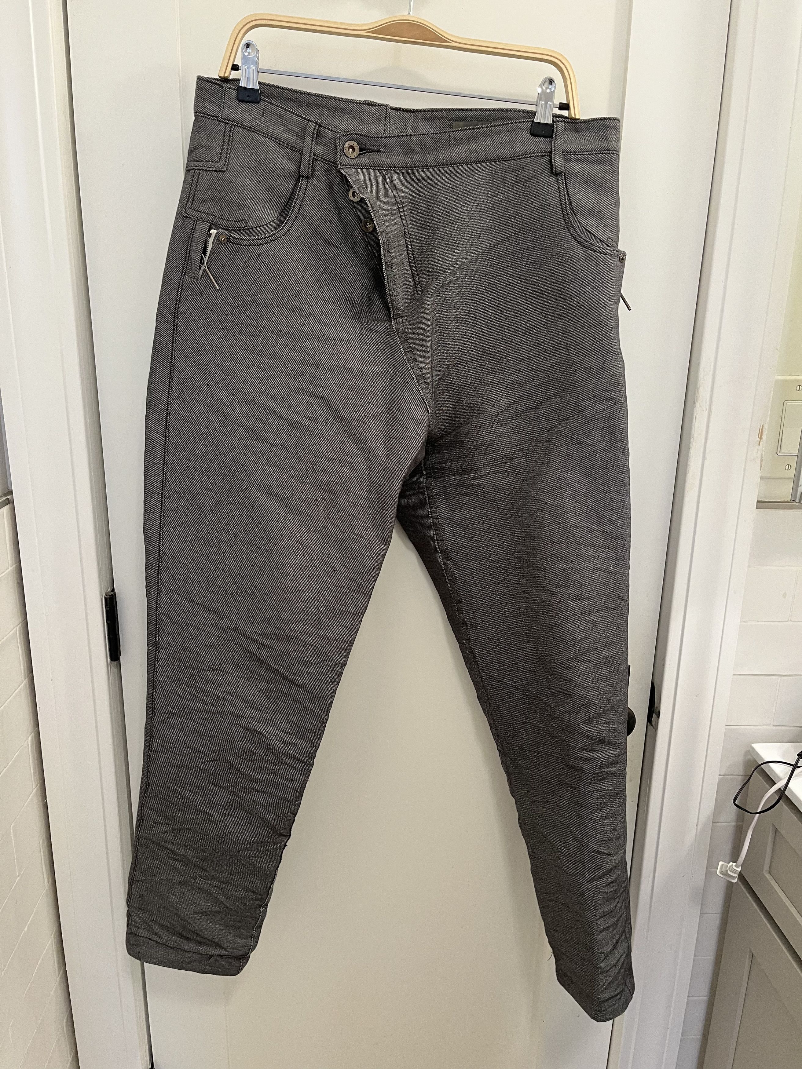 Taichi Murakami taichimurakami gray hemp cotton displacement jean sz7 $1500 Size US 32 / EU 48 - 2 Thumbnail