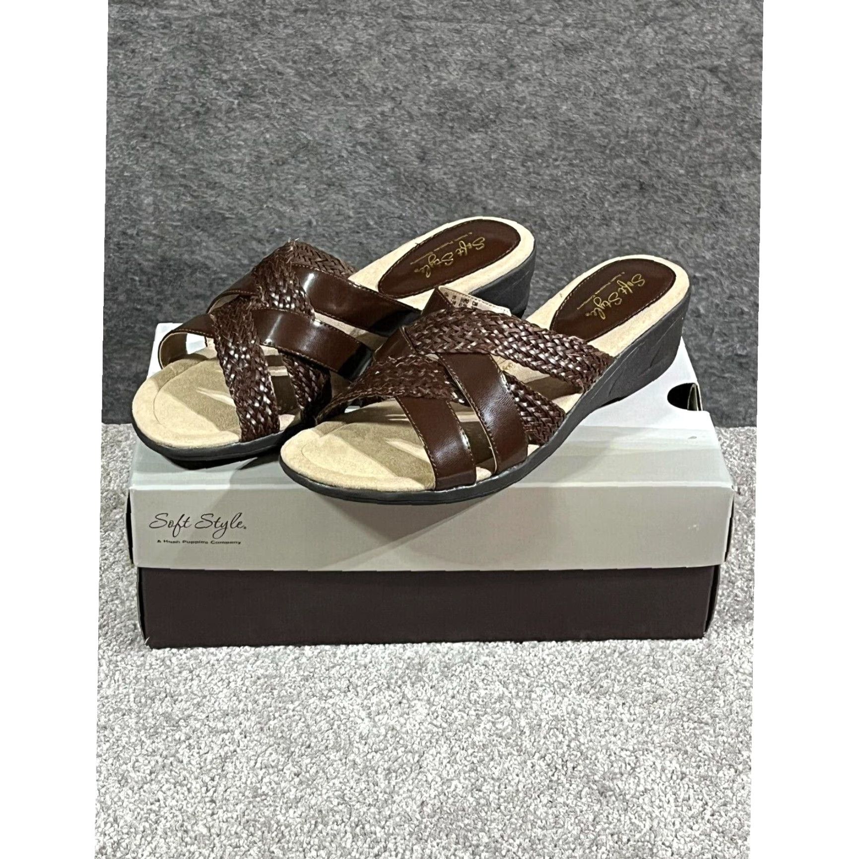 Hush Puppies Hush Puppies Sandals Womens 9.5 Strappy Slides Slip On Comfort Y2K Brown Open Toe M US 9.5 Women Casual Size US 8 / IT 38 - 5 Thumbnail