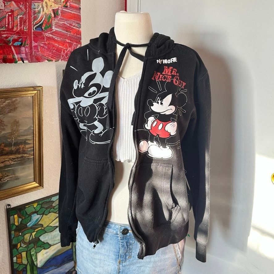 Disney disney no more mr nice guy black zip up hooded jacket Size M / US 6-8 / IT 42-44 - 1 Thumbnail