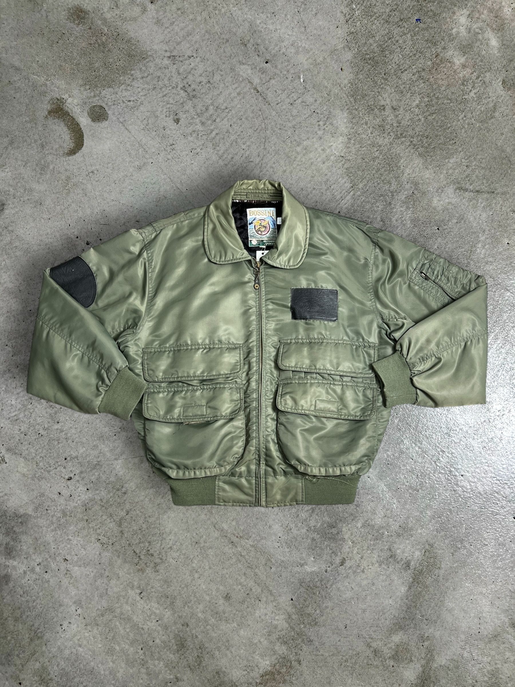 Vintage Bossini Flight Military Jacket (S) JKA339
