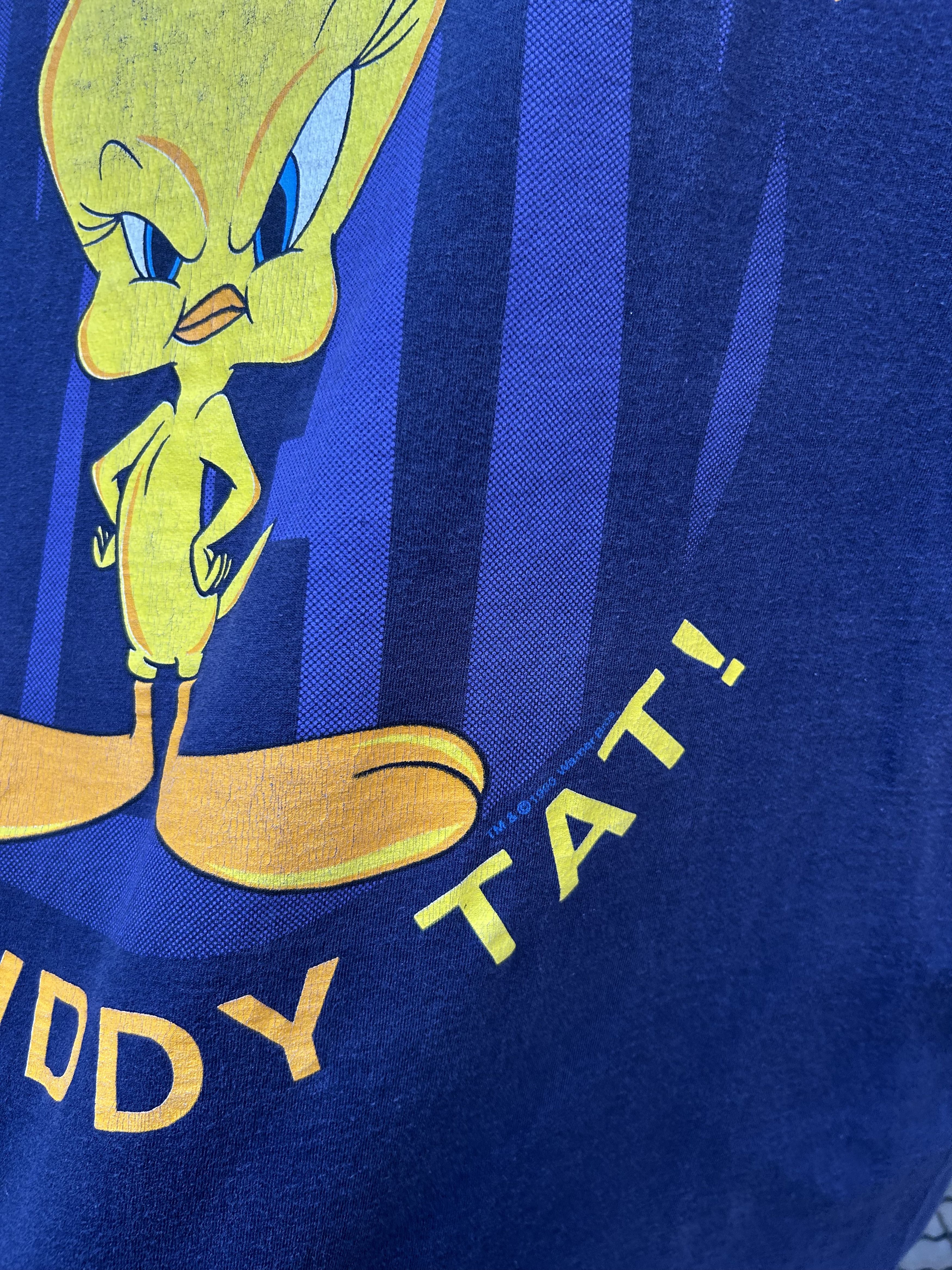 Cartoon Network Vintage 1996 Looney Tunes Tweety Cartoon Florida T-shirt Size US XL / EU 56 / 4 - 4 Thumbnail