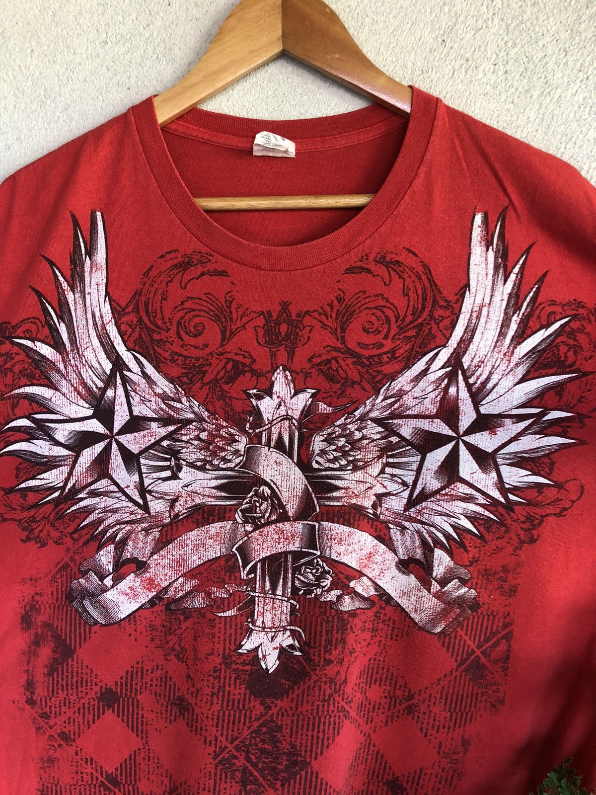 Affliction × Japanese Brand × Vintage Vintage Crazy Y2K Affliction Style Tshirt Size US XXL / EU 58 / 5 - 2 Thumbnail