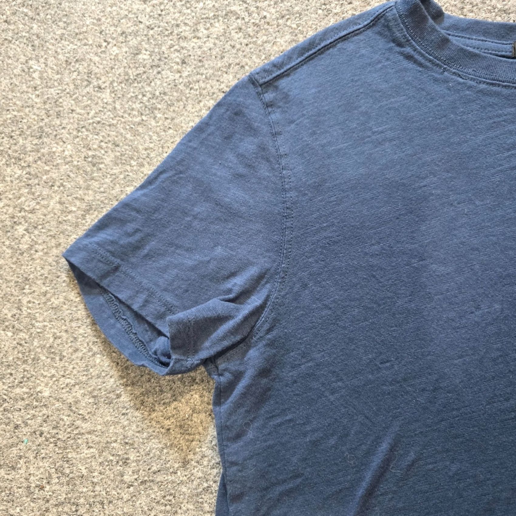 Vintage Robert Barakeet Shirt Mens Size S Navy Blue Short Sleeve Slub Knit Casual T-Shirt Regular Fit Crew Neck Lightweight Men’s Shirt Size US S / EU 44-46 / 1 - 3 Thumbnail