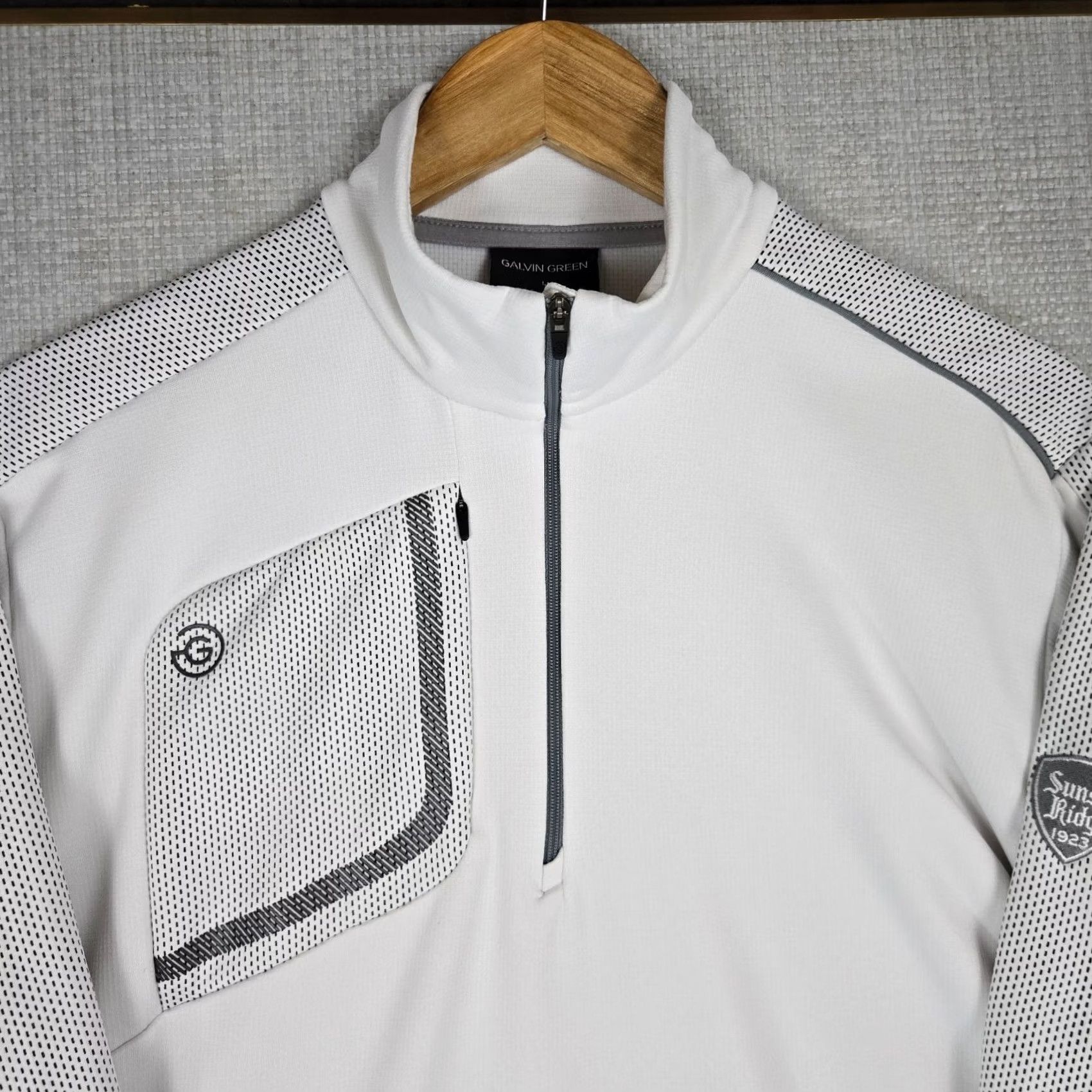 Galvin Green VINTAGE Galvin Green x Sunset Ridge CC 1/2 Zip Pullover Thermal Lined Mid Layer Golf Jacket Mens Large White Size US L / EU 52-54 / 3 - 2 Thumbnail