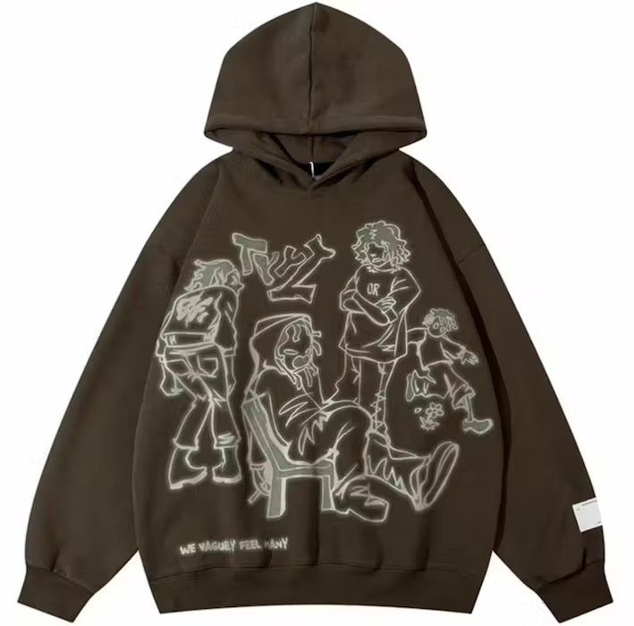Japanese Brand Streetwear Brown Hoodie Size US XL / EU 56 / 4 - 1 Thumbnail