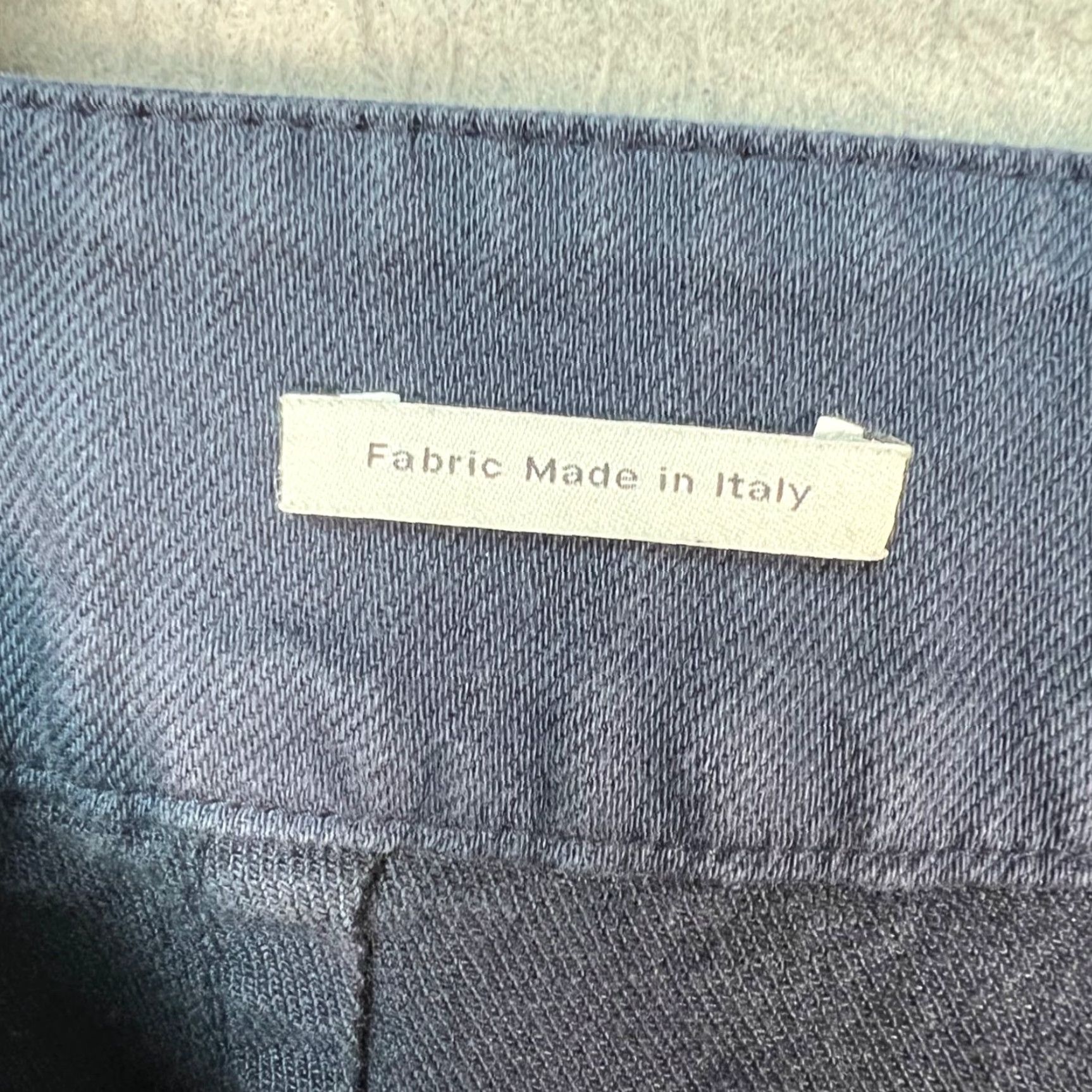 Vince Vince Womens Pants Navy Blue Flat Front Straight Leg Crop Pockets Inseam 31 High Rise Size 10 Cotton Linen Lyocell Blend Size 32" / US 10 / IT 46 - 3 Thumbnail