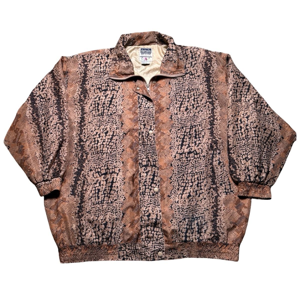 Other Vintage Details Sportswear Jacket Womens 2X Silk Zip Bomber Size XXL / US 16-18 / IT 52-54 - 1 Thumbnail