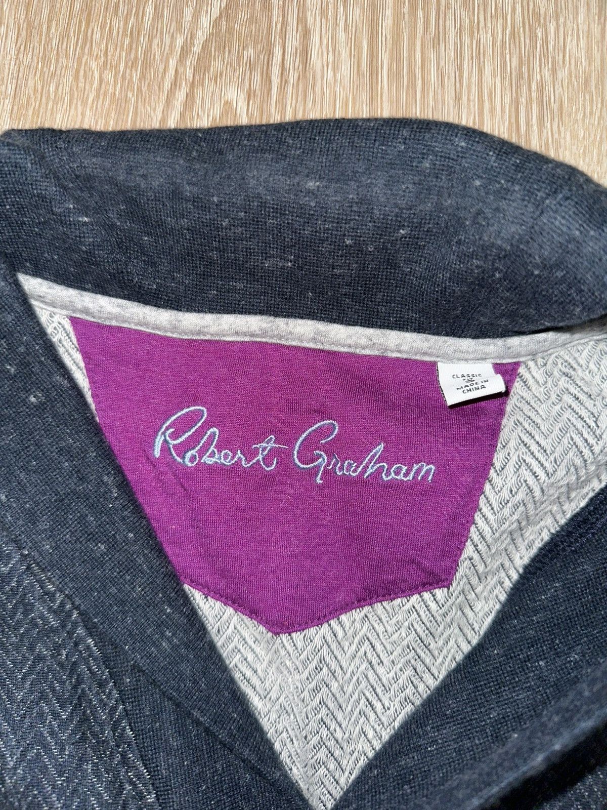 Robert Graham Robert Graham Herringbone Button up Cardigan Shawl Sweater Size US S / EU 44-46 / 1 - 7 Thumbnail