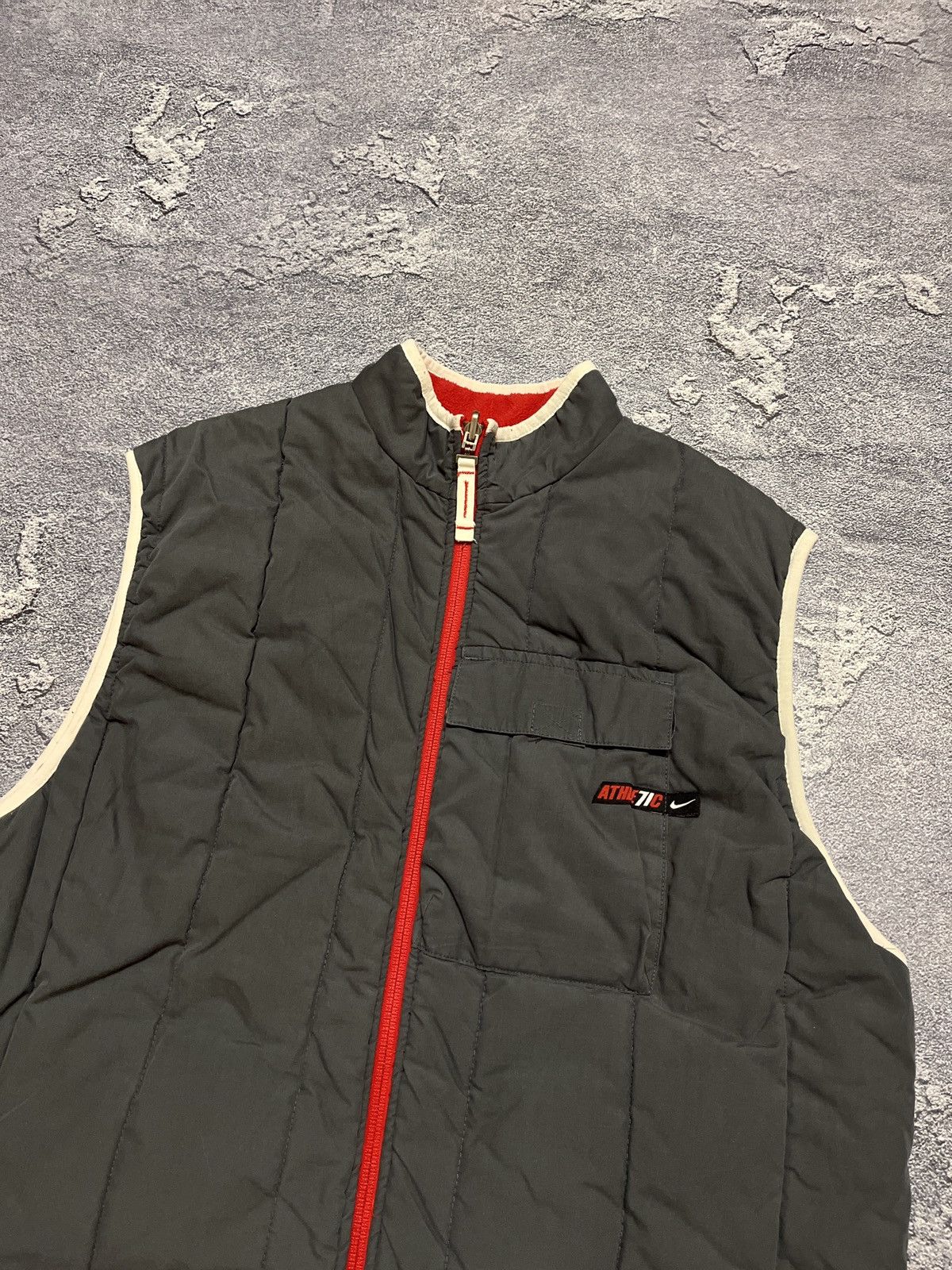 Nike × Vintage Nike Vintage Reversible Vest Red & Gray 90s Size US M / EU 48-50 / 2 - 5 Thumbnail