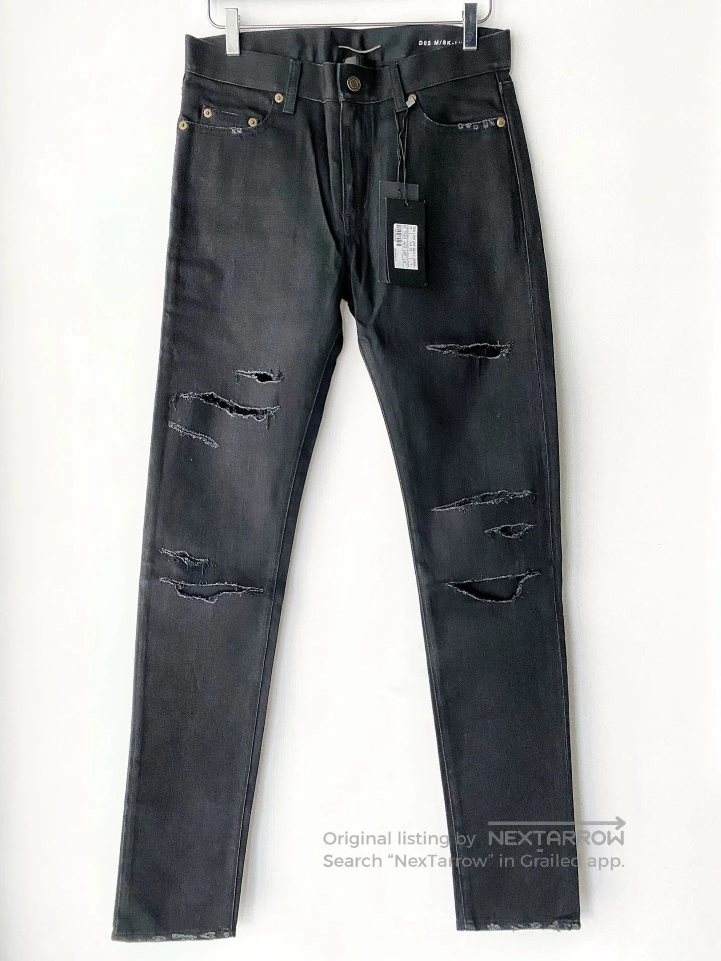 Saint Laurent Paris Saint Laurent SLPD02 15ss Distressed Black Jeans. Size US 30 / EU 46 - 2 Thumbnail
