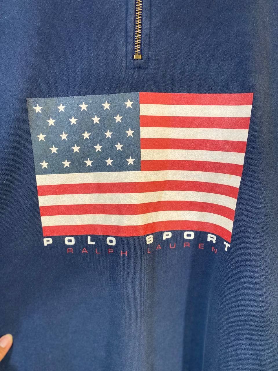 vintage polo sport ralph lauren half zipper jacket