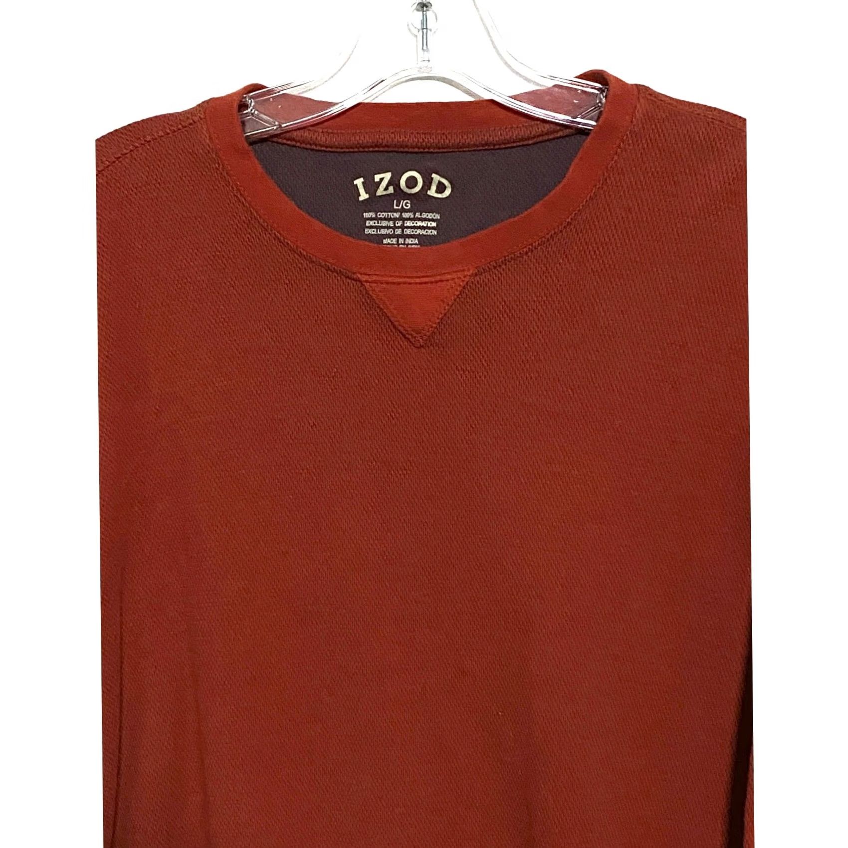 Izod Izod Thermal Waffle Knit Shirt Mens L Neutral Grunge Gorpcore Minimalist Layers Size US L / EU 52-54 / 3 - 2 Thumbnail