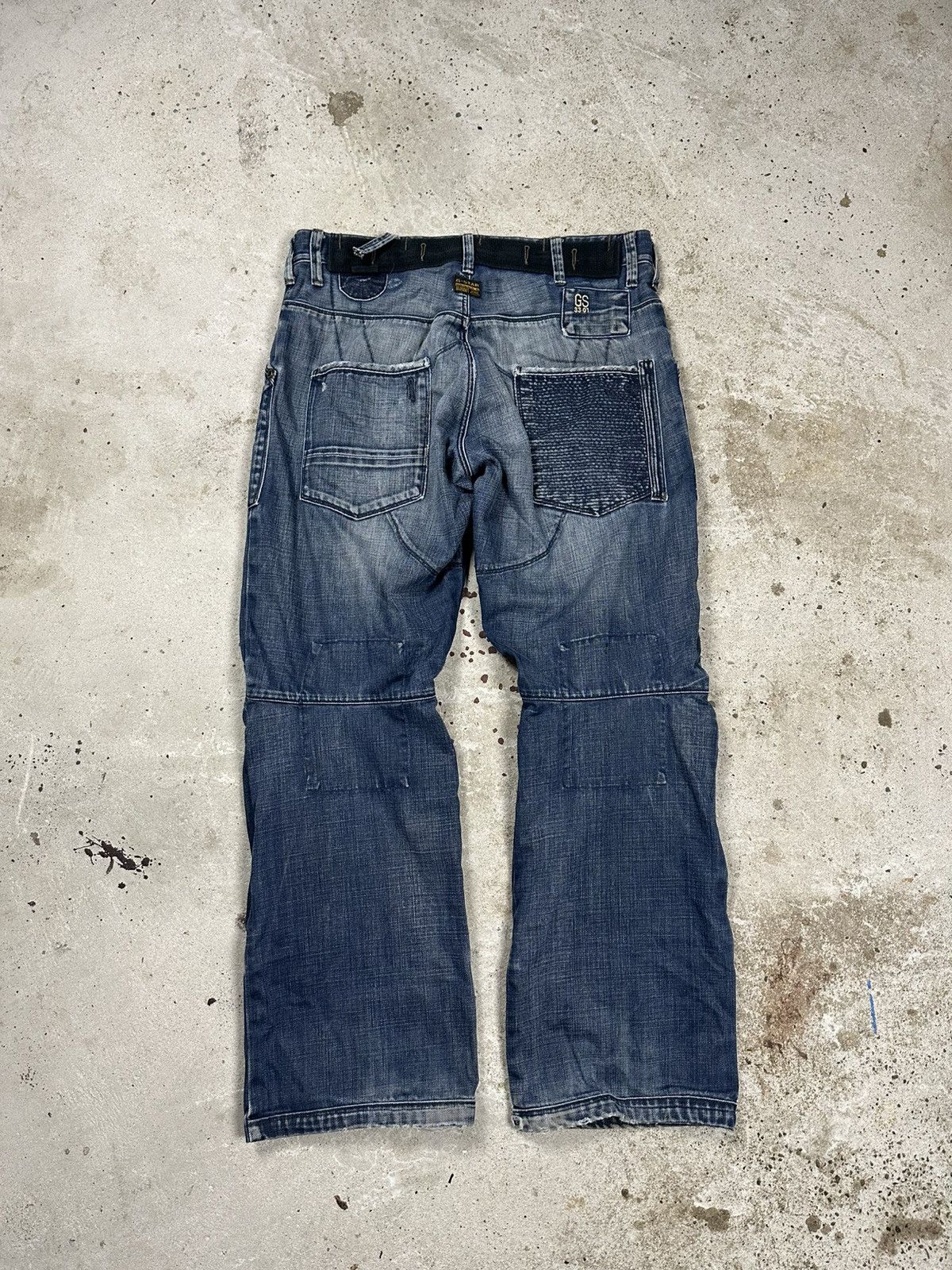 G-Star × Vintage Vintage Y2K G Star Raw Fire Elwood Distressed Denim Pants Size US 34 / EU 50 - 1 Thumbnail