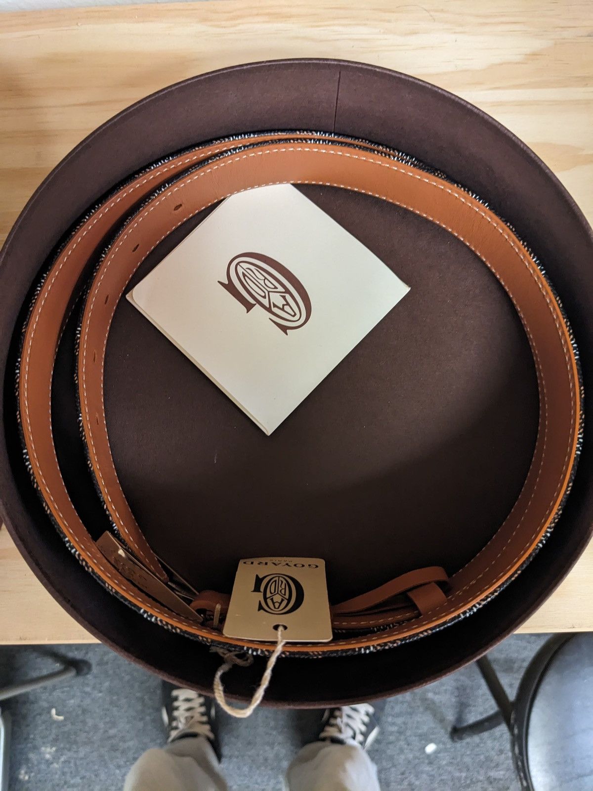 Goyard MAISON GOYARD FREGATE BELT BLACK TAN Size 110/42 Size ONE SIZE - 5 Thumbnail