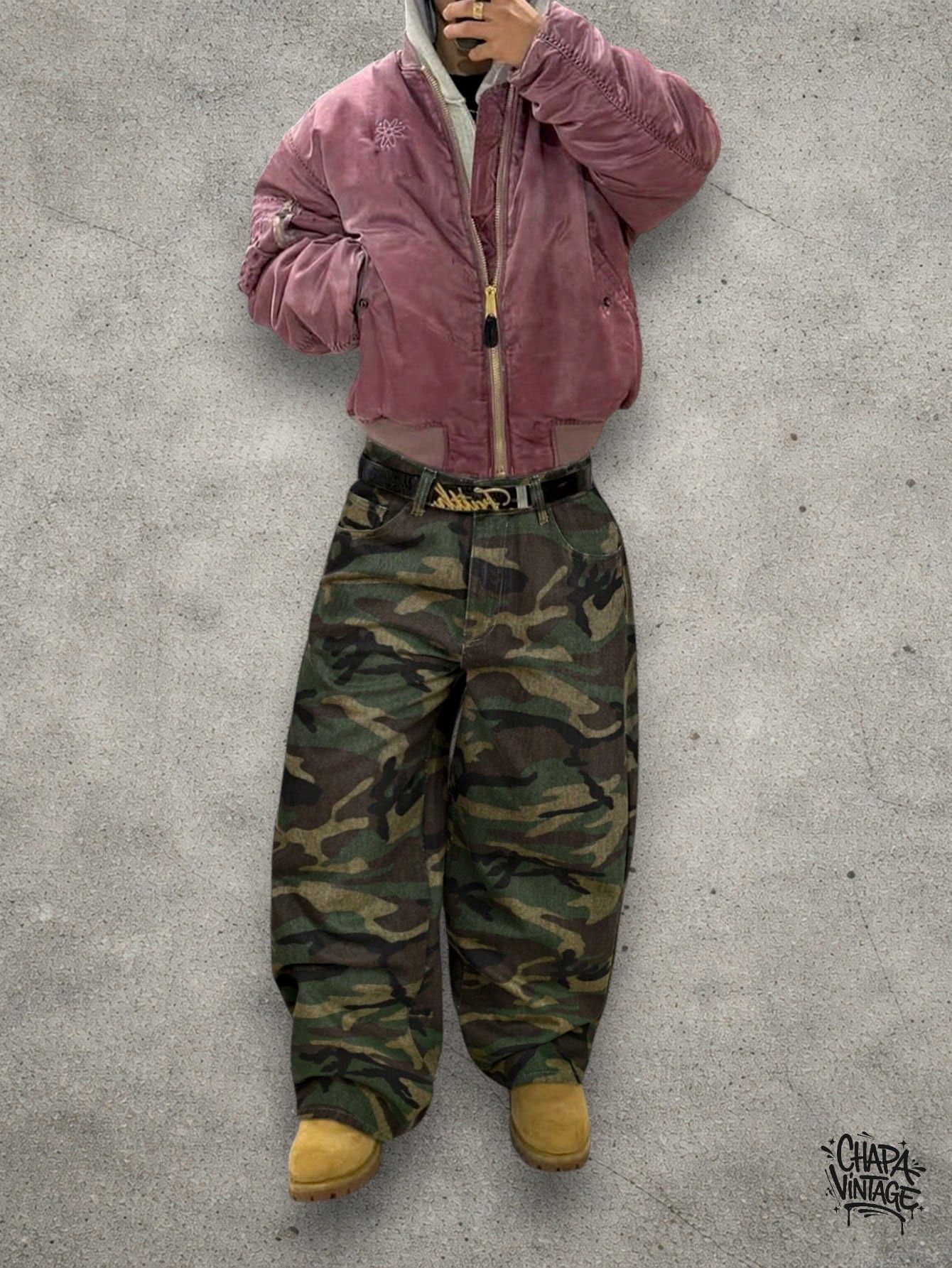 Japanese Brand Baggy cargo camo pants Size US 32 / EU 48 - 2 Thumbnail
