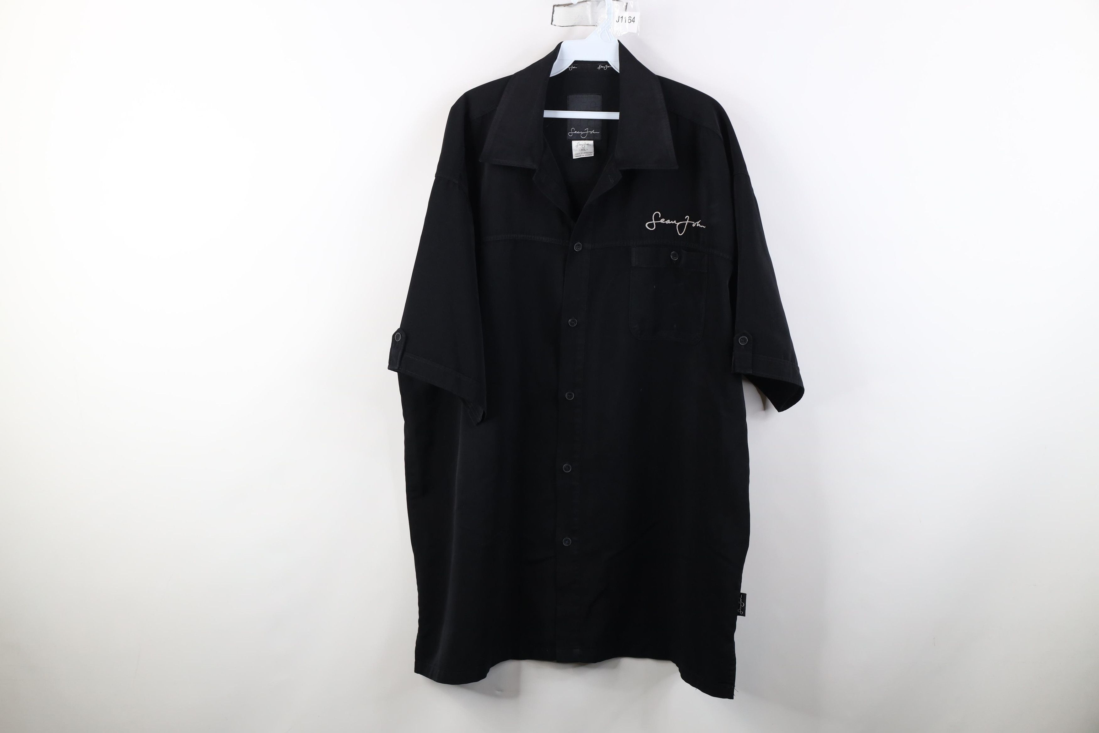 Sean John Vintage 90s Y2K Sean John Fit Collared Button Shirt Black Size US XL / EU 56 / 4 - 1 Thumbnail
